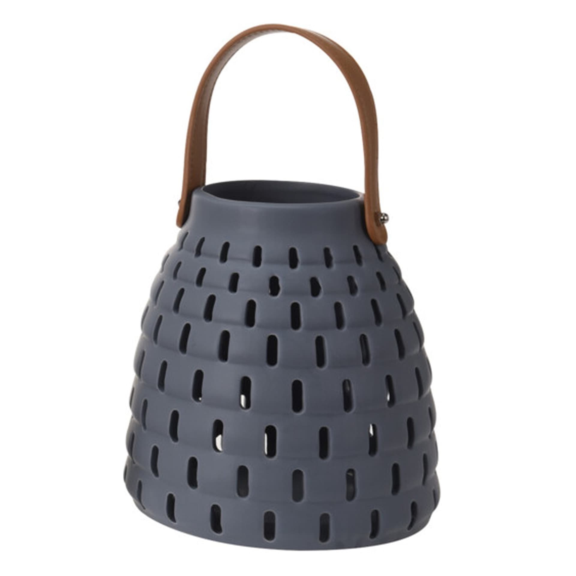 

Lampion ceramiczny ażurowy szary 15 cm