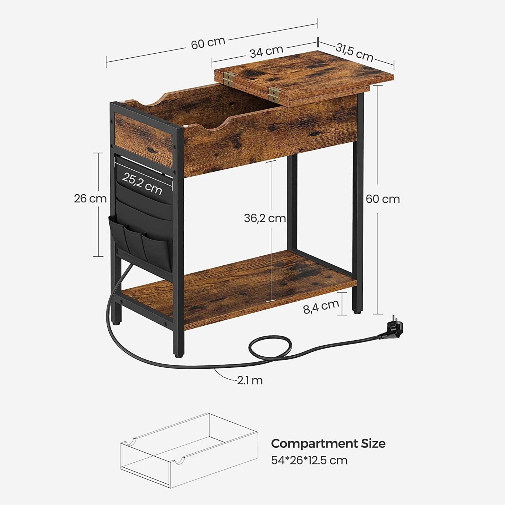 

Konsola nowoczesna rozkładana LOFT 60 cm