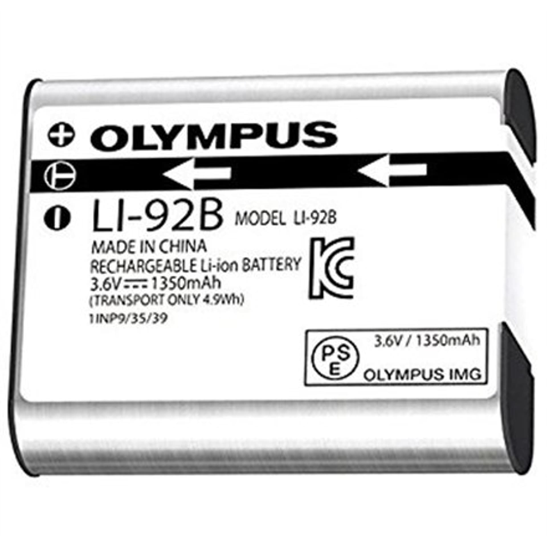 

Olympus Lithium Ion rechargeable battery (1350 mAh) for Olympus XZ-2, SP-100EE, SH-60, SH-1, SH-2, TG-3, TG-4, TG-5, TG-6 (LI-9