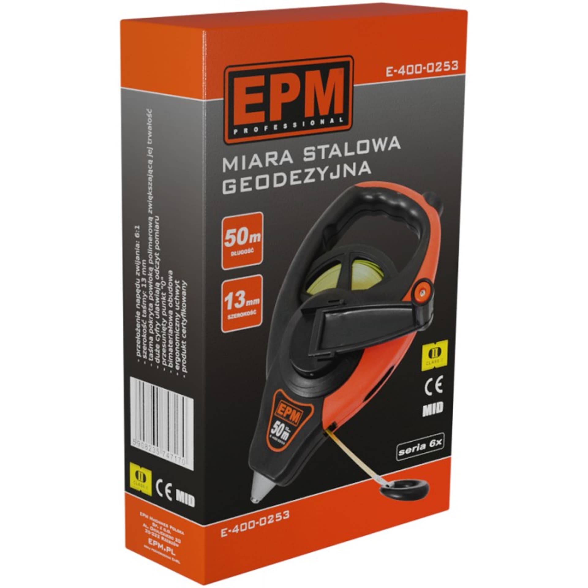 

MIARA STALOWA GEODEZYJNA 50M