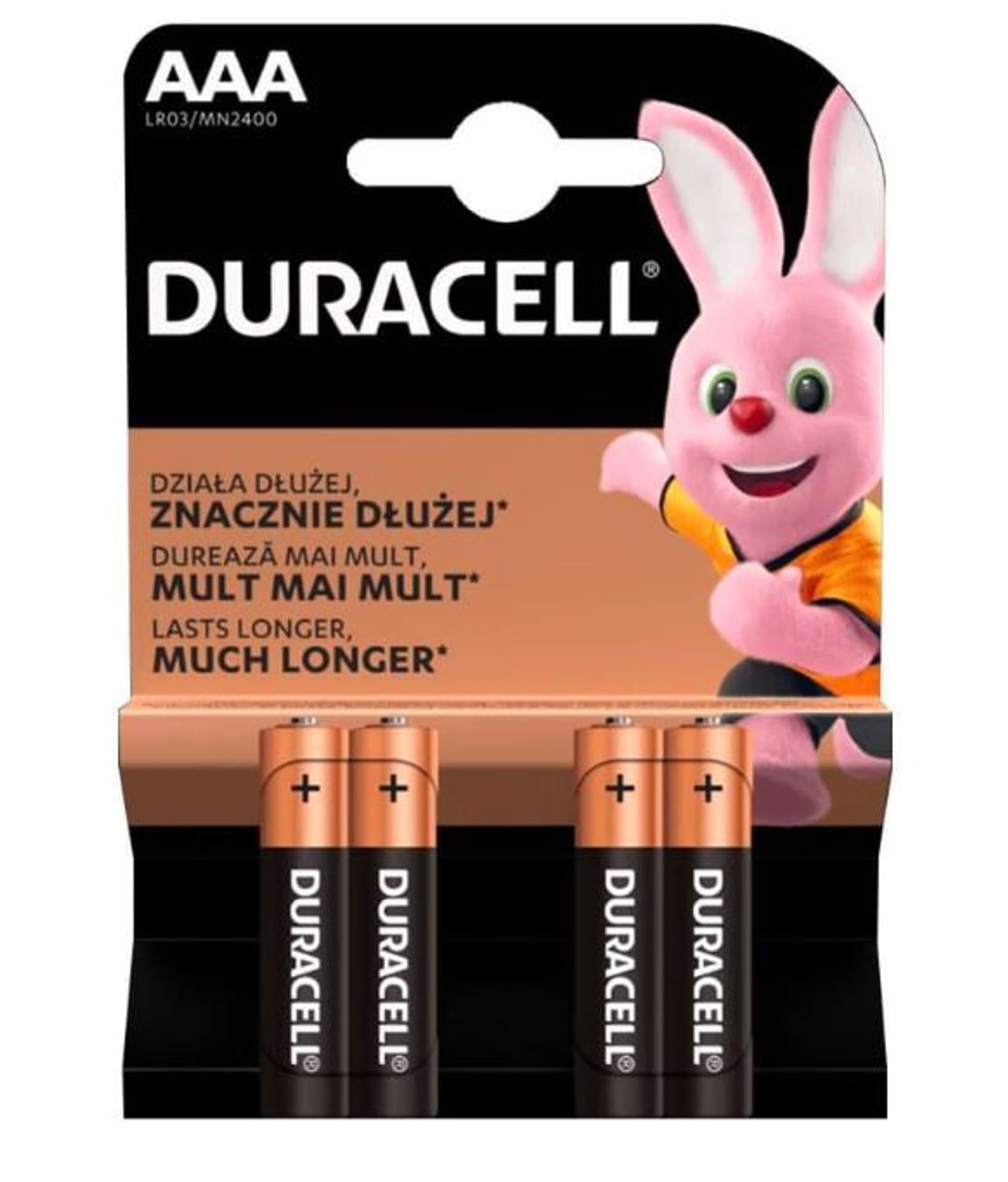 

Zestaw baterii AAA Duracell (x 4)