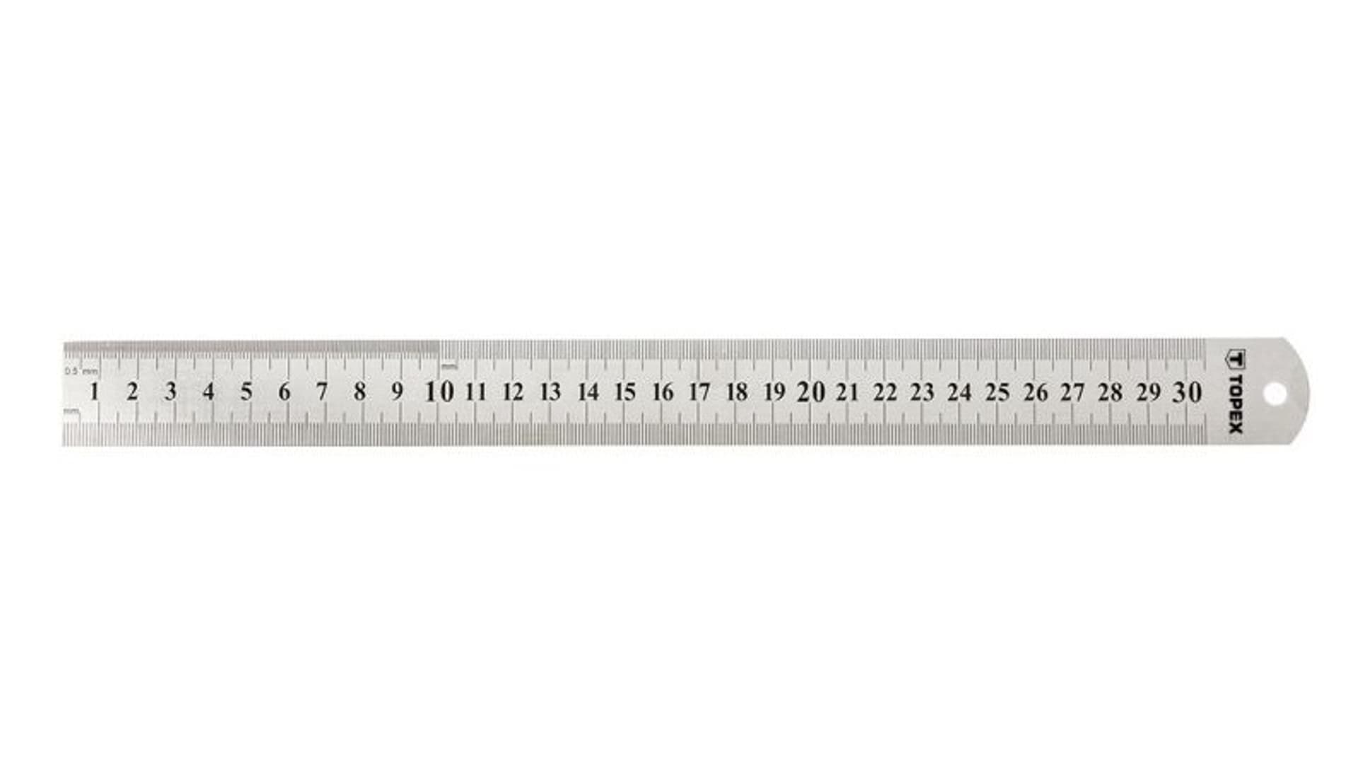 

Przymiar liniowy 30 cm, stal nierdzewna