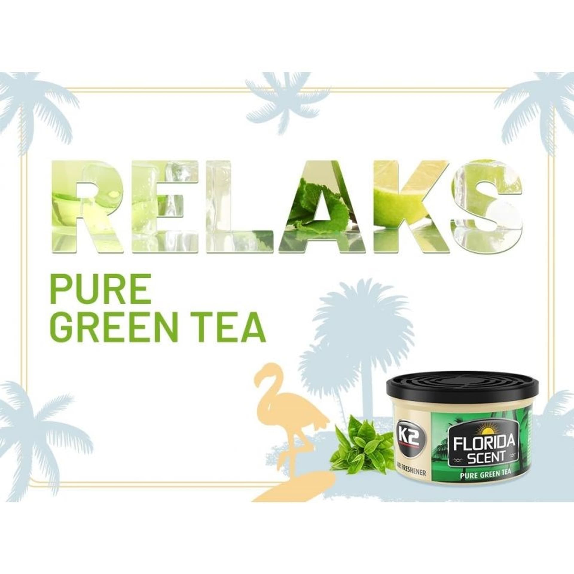 

K2 FLORIDA SCENT PURE GREEN TEA 42g - odświeżacz powietrza w puszce