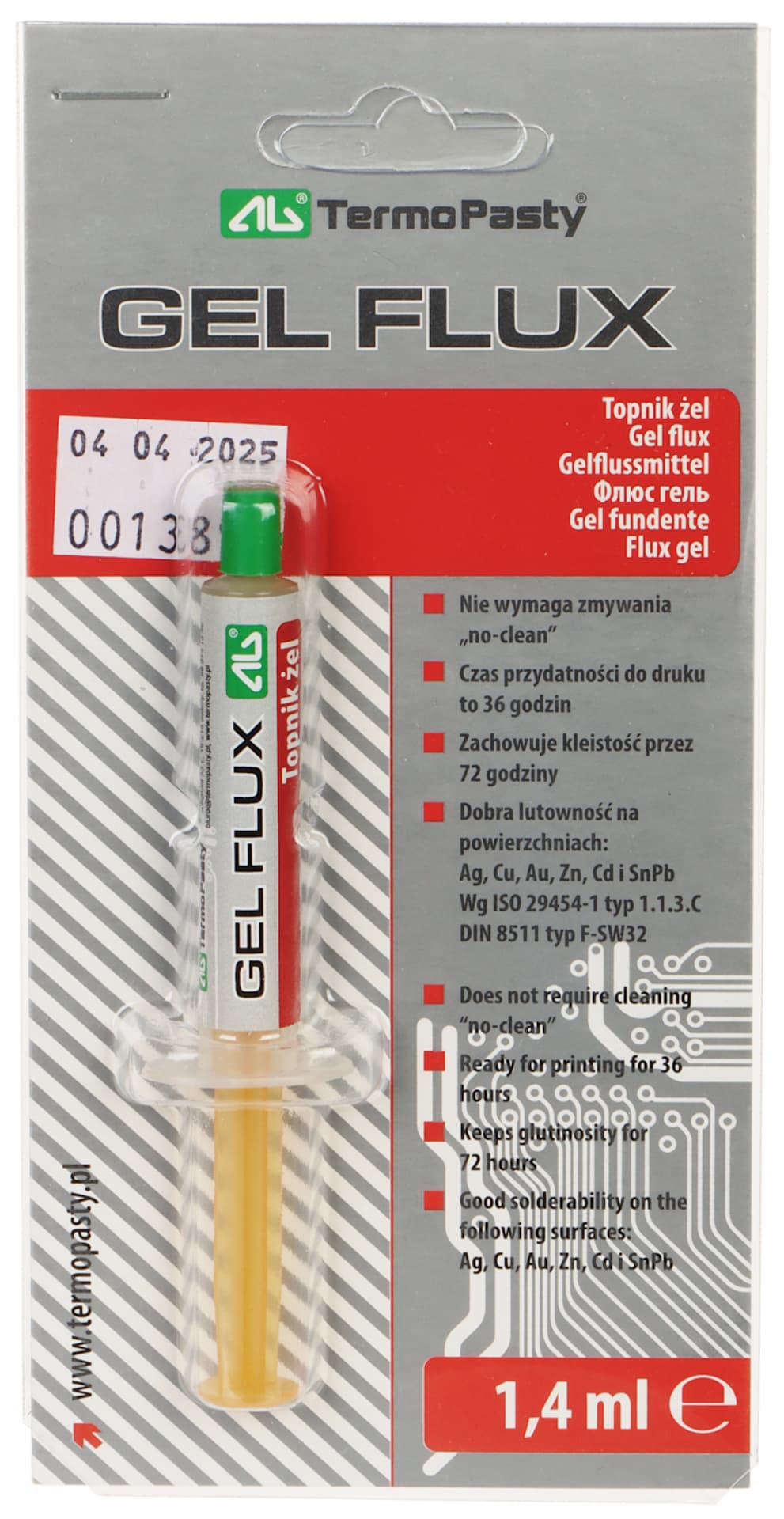 

9181# Topnik żel- 1,4 cm3 ag