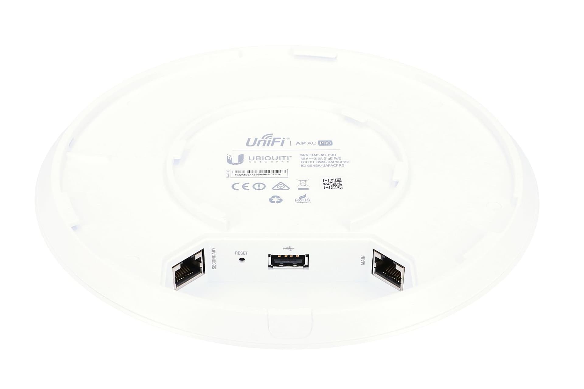 

UBIQUITI UAP-AC-PRO UNIFI ACCESS POINT, DUAL BAND, 3X3 MIMO, POE+, 22DBM