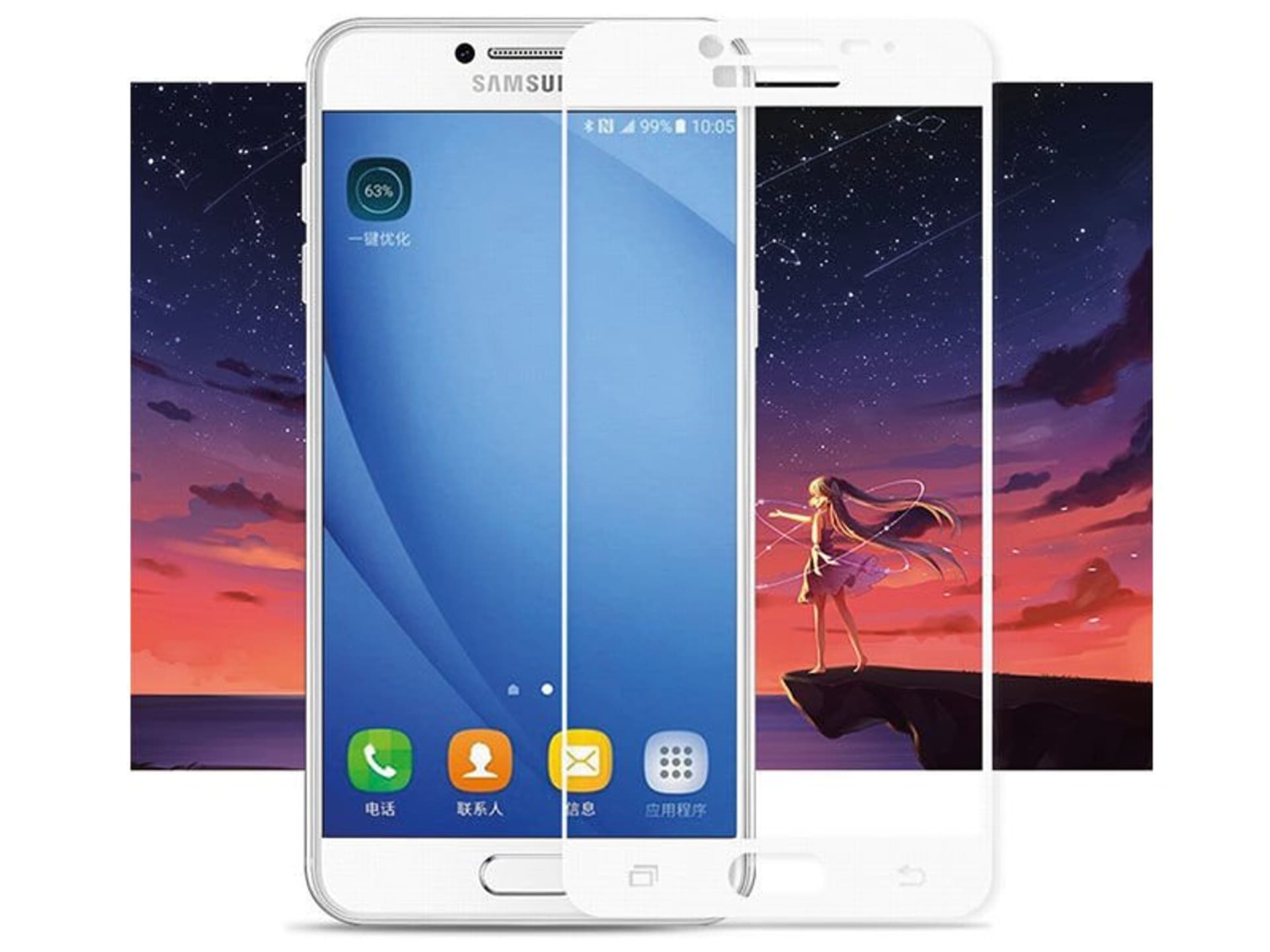 

Szkło hartowane cały ekran Samsung Galaxy A5 2016 Różowe