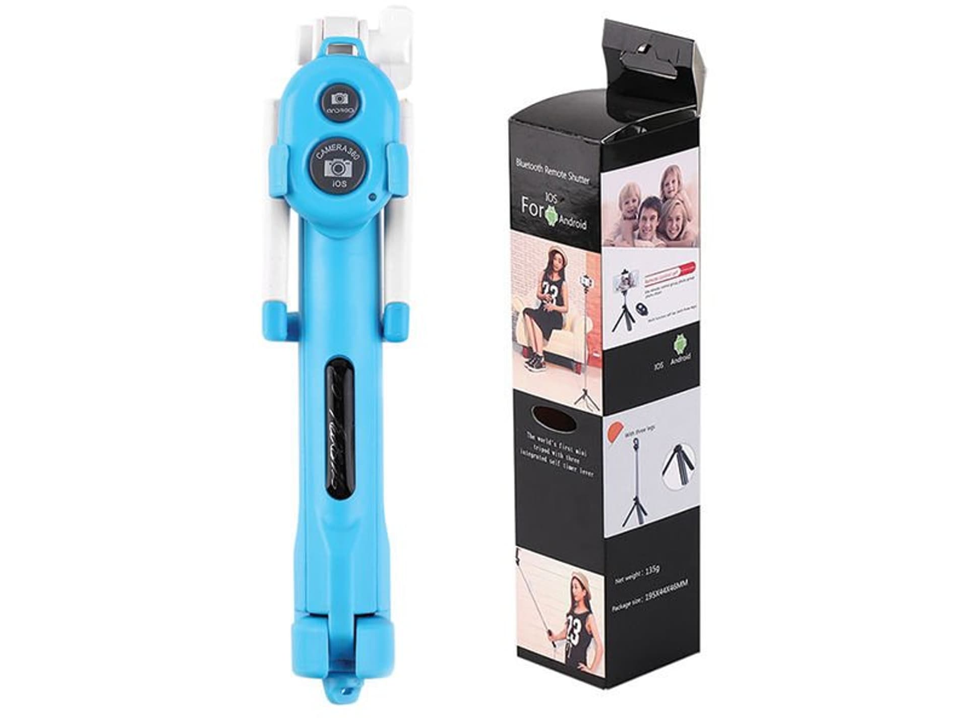 

Selfie Stick kijek statyw z pilotem Bluetooth wxy-01 Niebieski