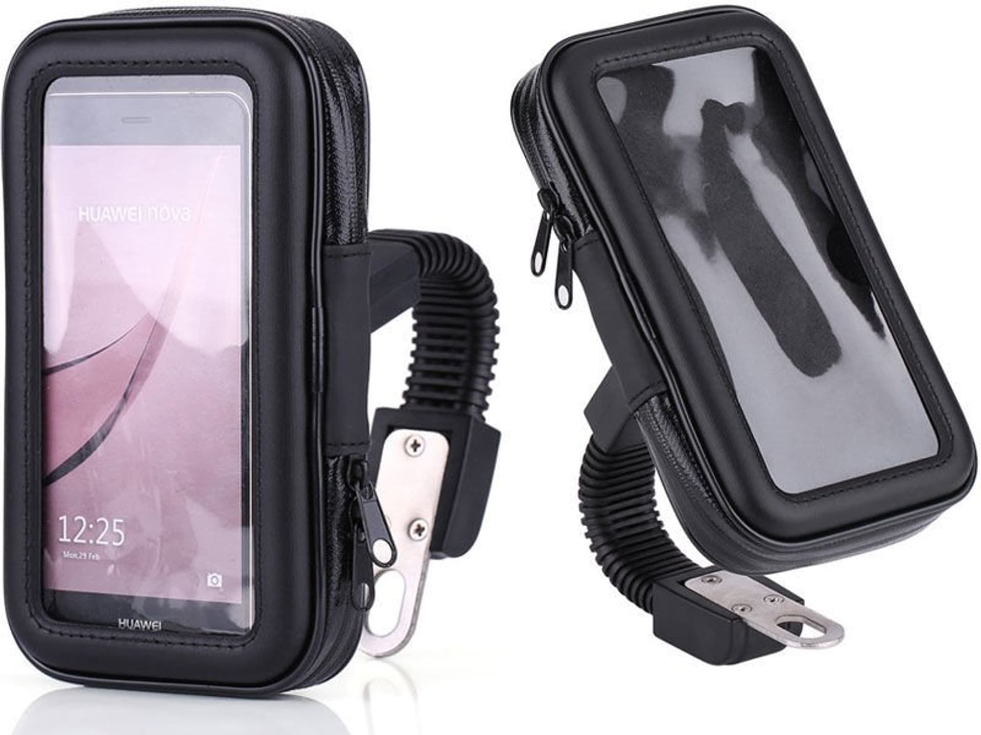 

Uchwyt wodoodporny na motocykl rower skuter telefon XL czarny