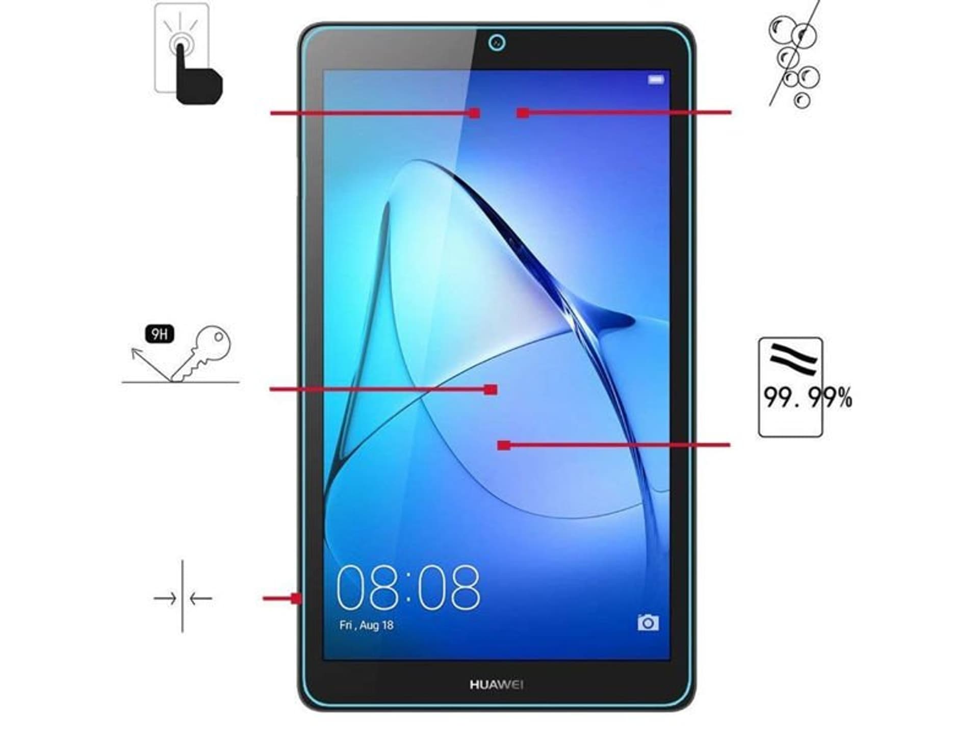 

Szkło hartowane 9H 2.5D do Huawei MediaPad T3 7.0 BG2-W09