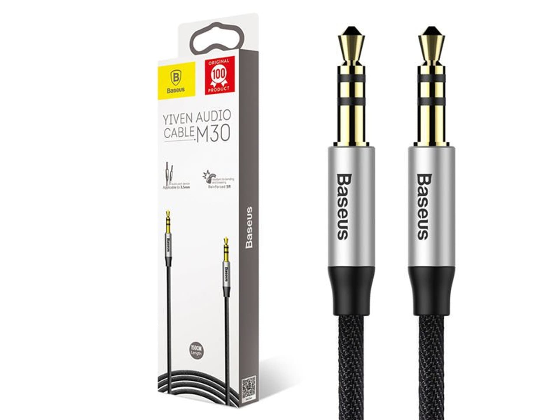 

Kabel Baseus Yiven 2x Mini Jack 3.5mm Audio 150 cm M30
