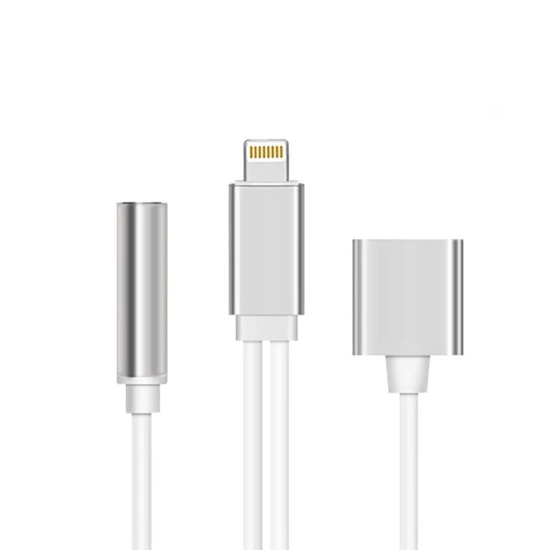 

Kabel Alogy przejściówka lightning do iPhone audio mini jack srebrny