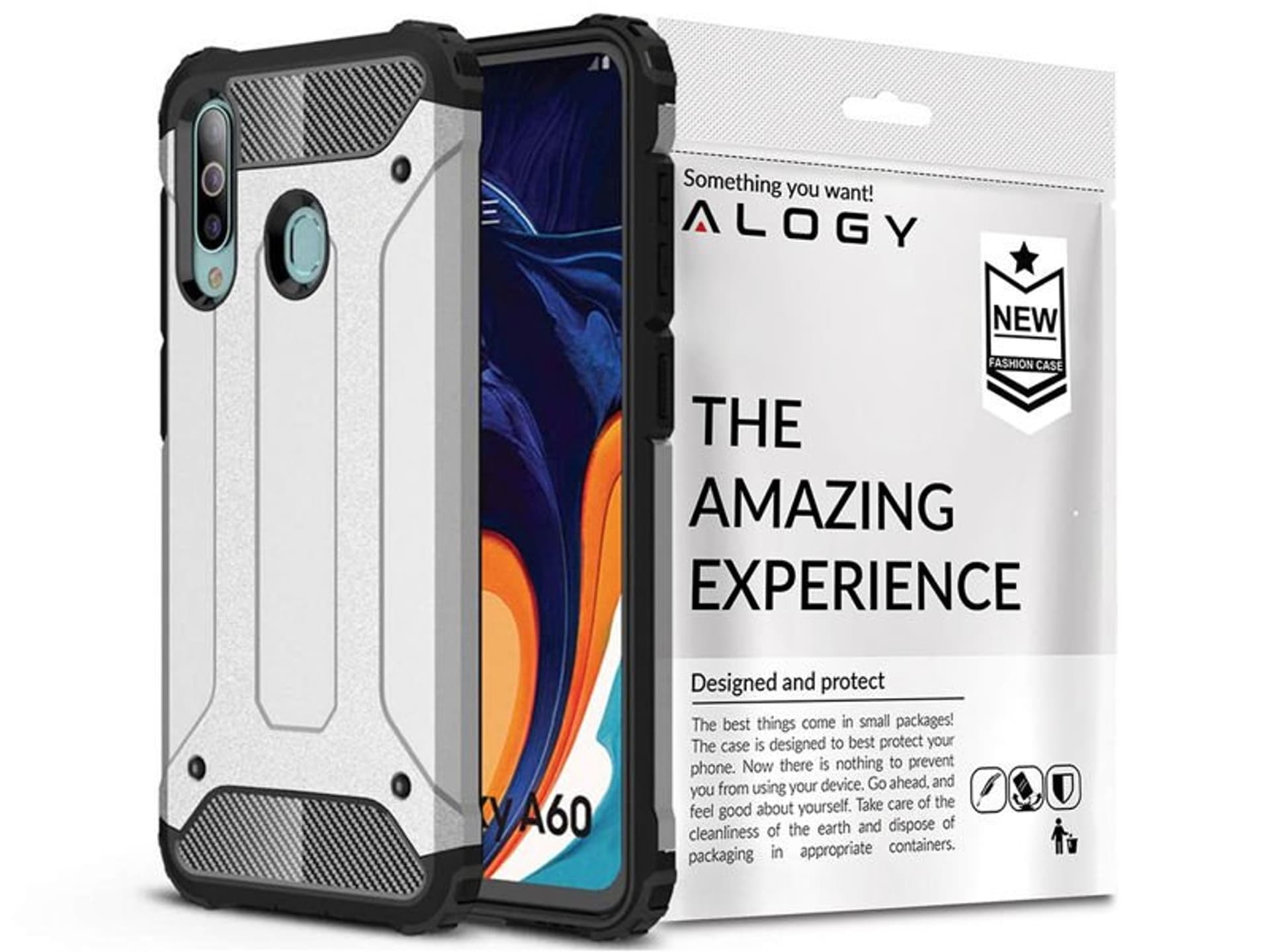 

Etui Alogy Hard Armor do Samsung Galaxy A60/M40 srebrne