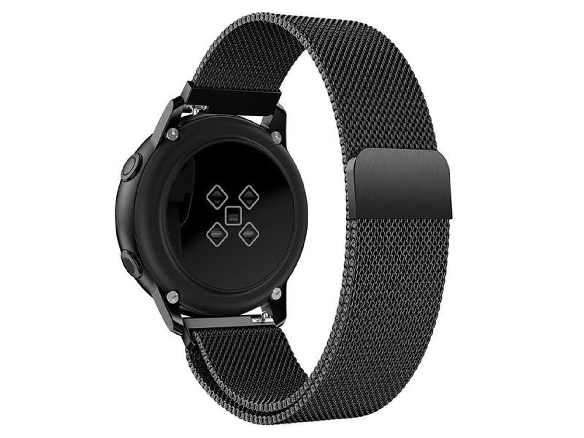 

Bransoleta Milanese pasek Alogy stal nierdzewna do smartwatcha 22mm Czarna