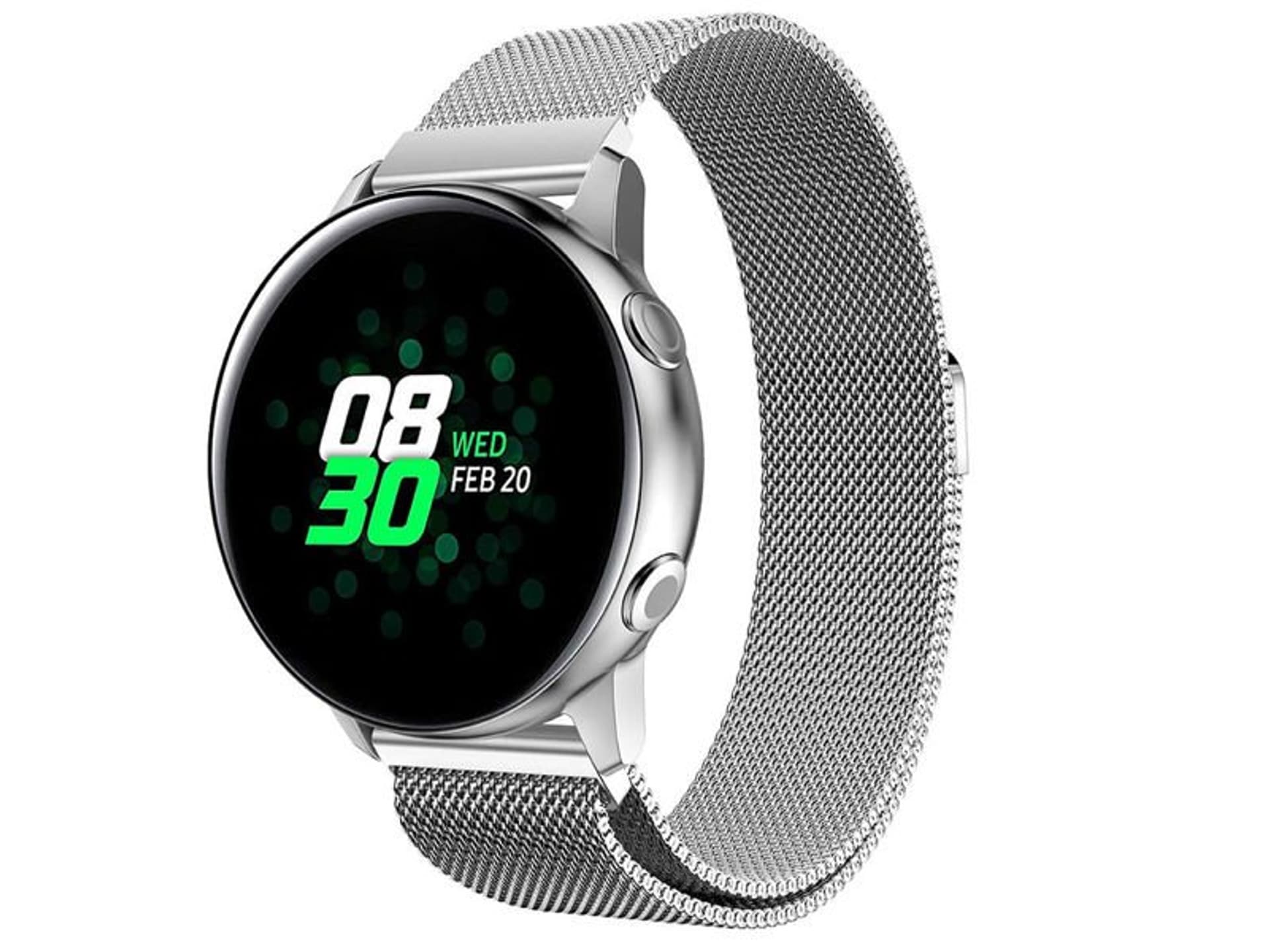 

Bransoleta Milanese pasek Alogy stal nierdzewna do smartwatcha 20mm Srebrna