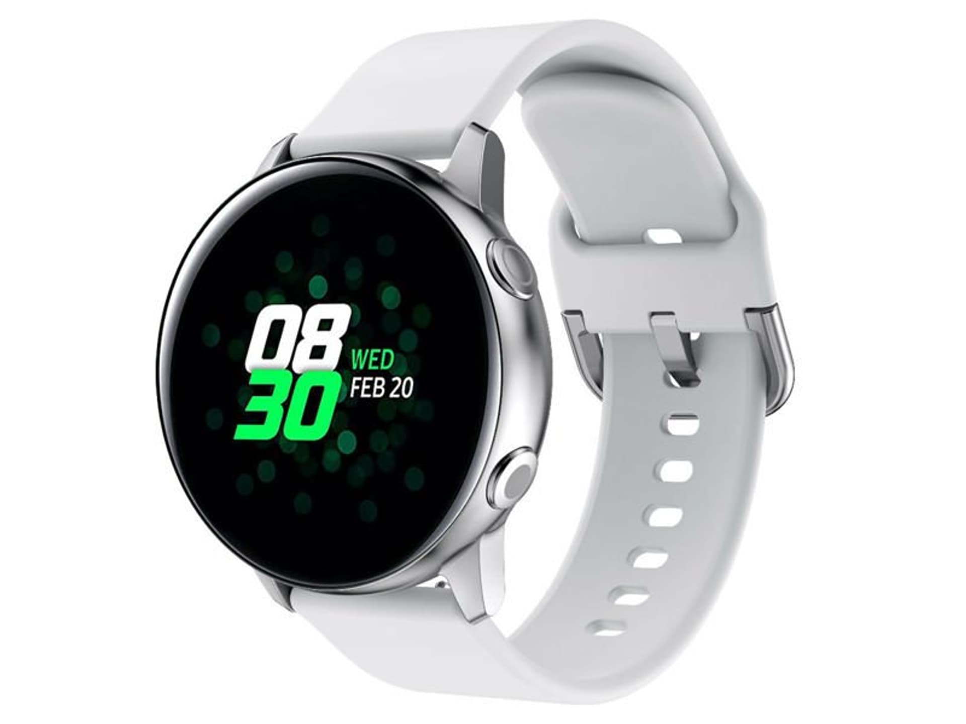 

Gumowy Uniwersalny pasek sportowy Alogy soft band do smartwatcha 20mm Biały