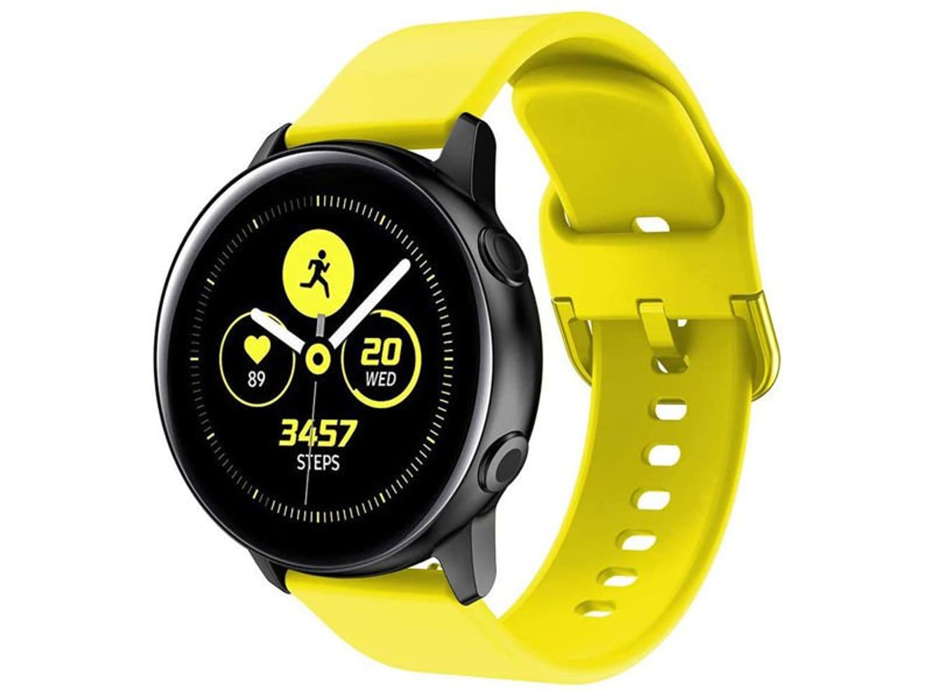 

Gumowy Uniwersalny pasek sportowy Alogy soft band do smartwatcha 20mm Żółty