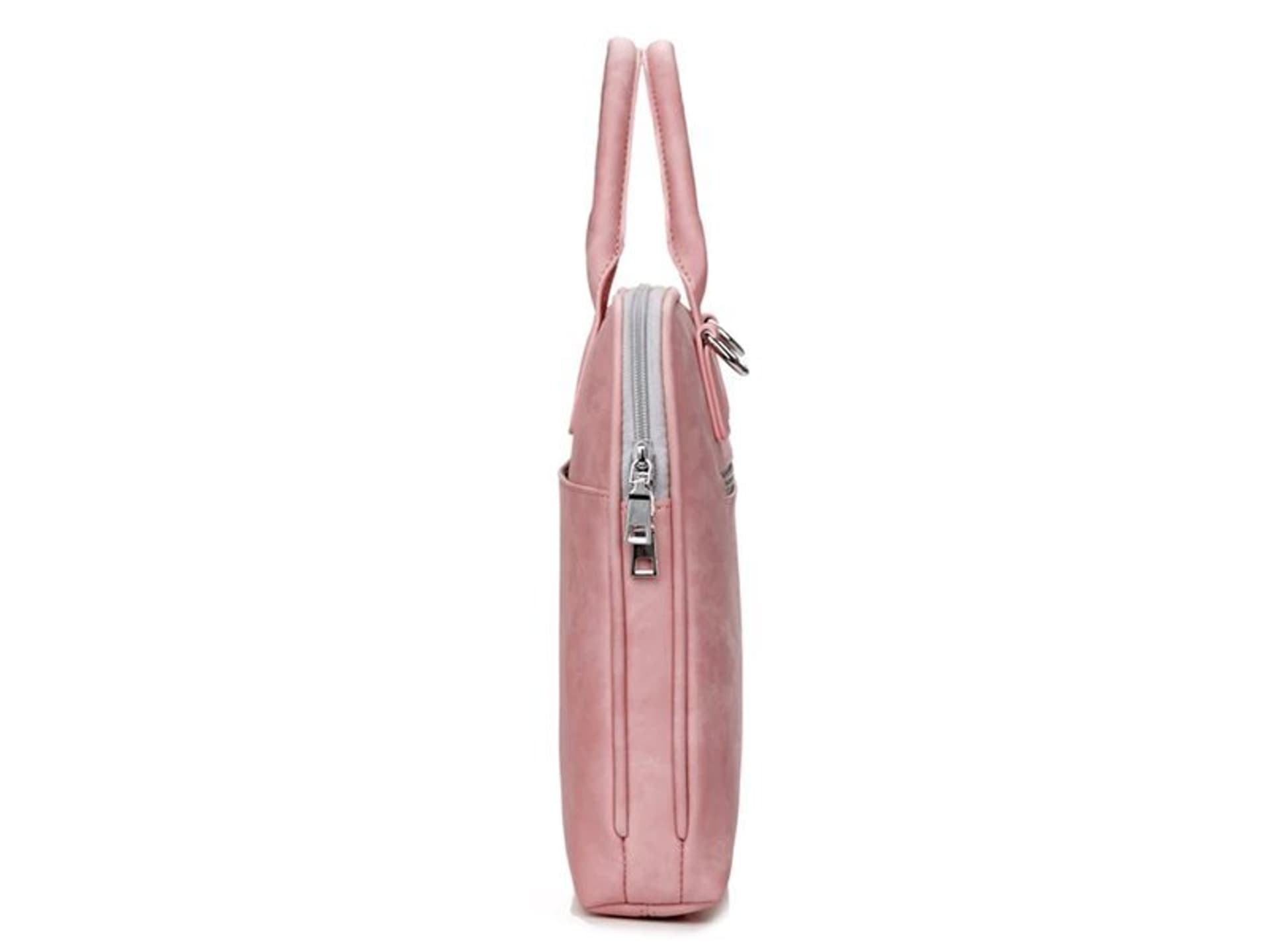 

Torba etui skórzane J.QMEI pokrowiec do laptopa 15" do MacBook Air/ Pro Różowa