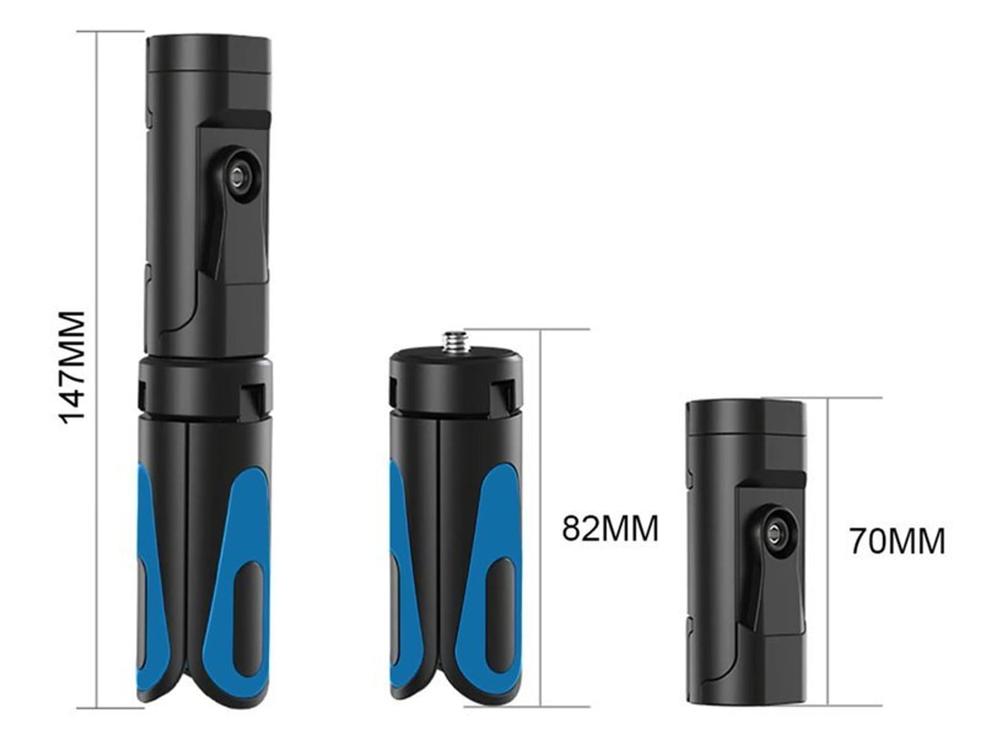 

Apexel APL-JJ08 Stojak mini Tripod statyw 360 uchwyt do telefonu Blue