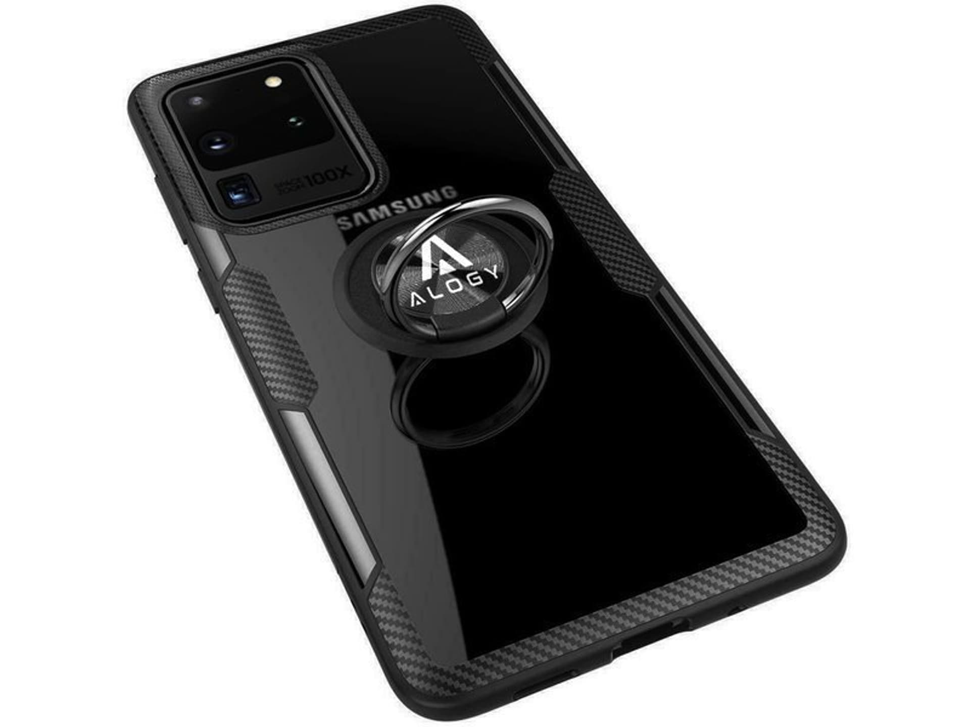 

Etui Alogy Ring Holder Clear Armor do Samsung Galaxy S20 Ultra czarne