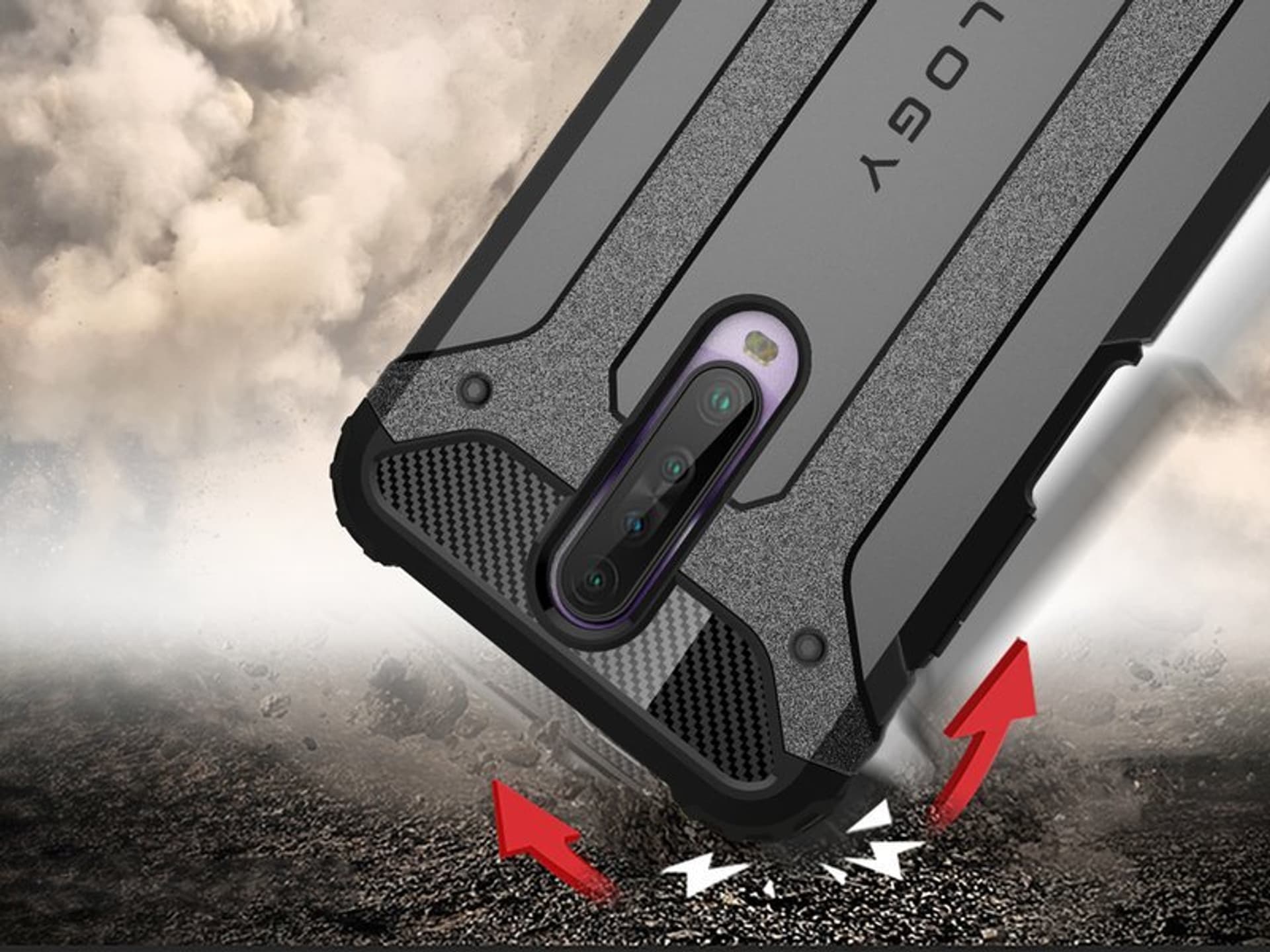 

Etui Alogy Hard Armor do Xiaomi Redmi K30/ Poco X2 szare