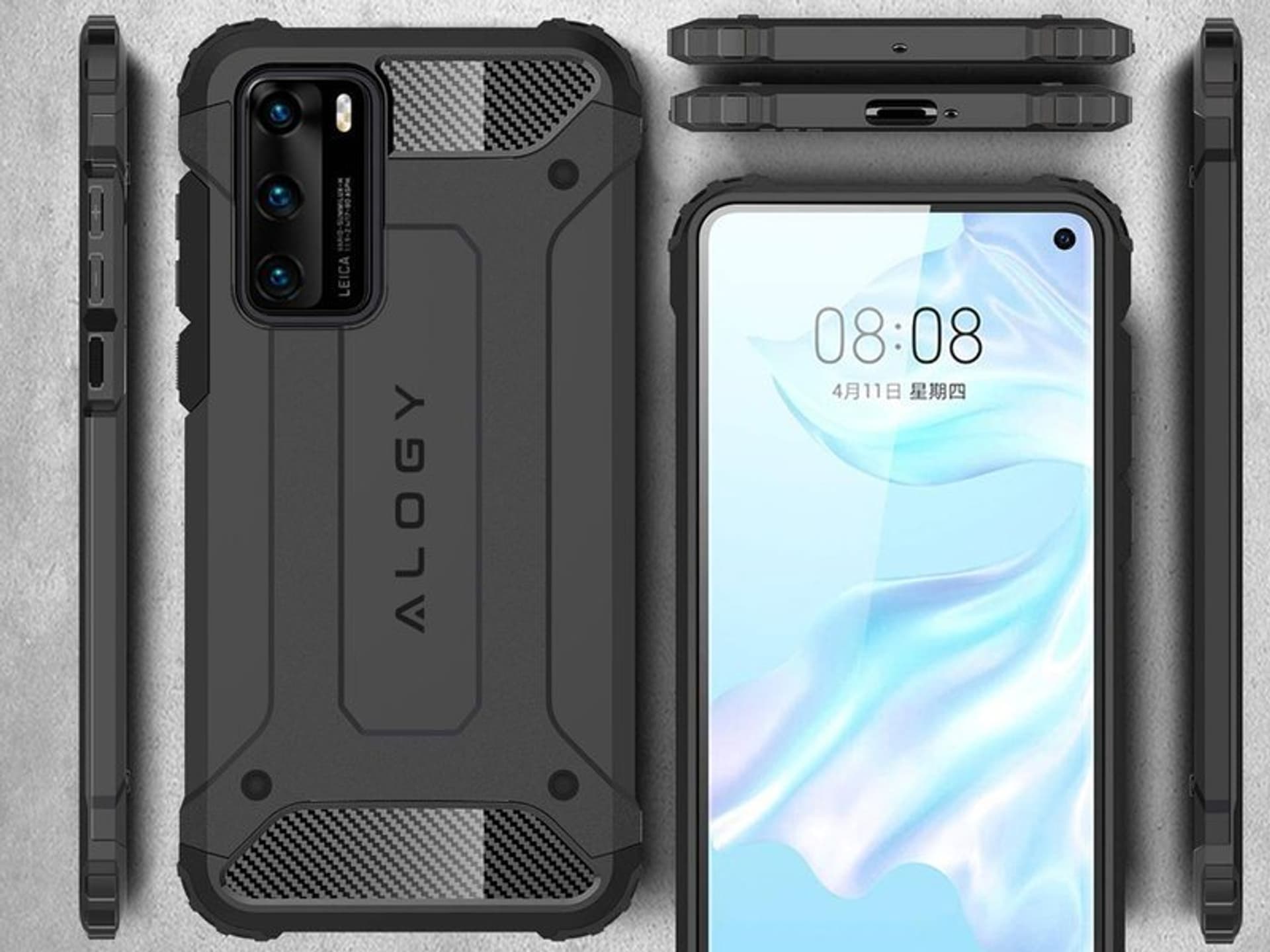 

Etui Alogy Hard Armor do Huawei P40 szare