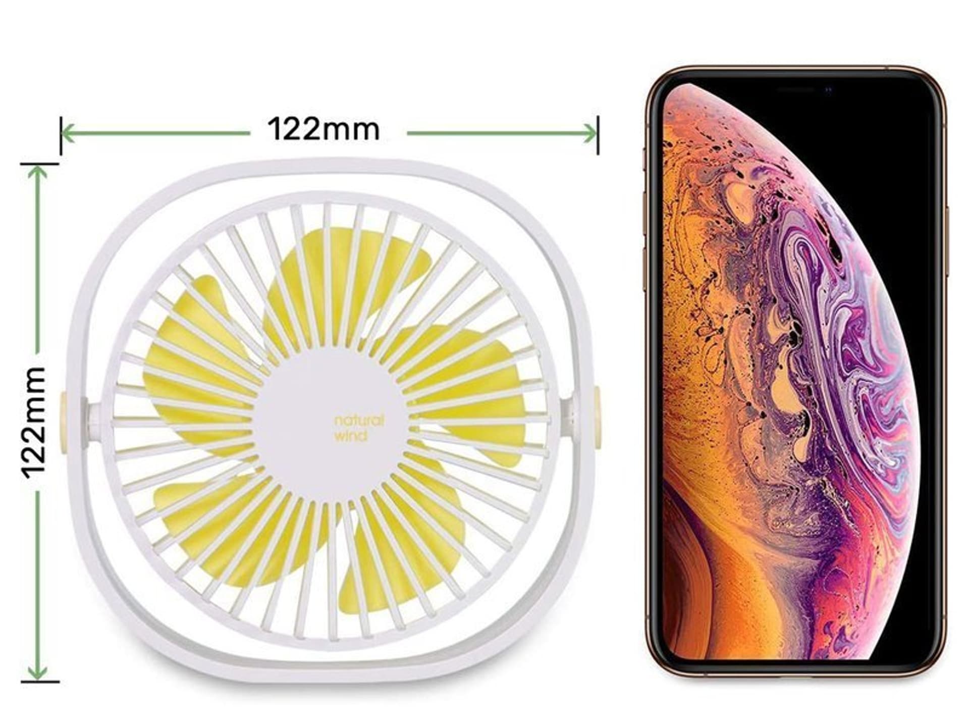 

Przenośny wiatrak Alogy Natural wind 24 wentylator na biurko USB Biały