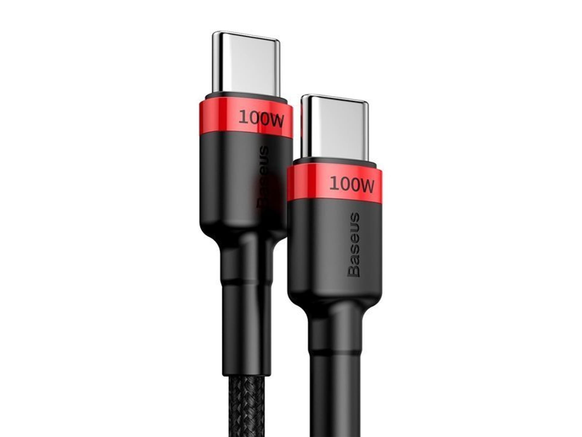 

Kabel 2m Baseus Cafule USB-C Quick Charge 3.0 PD 2.0 100W 5A Czerwony