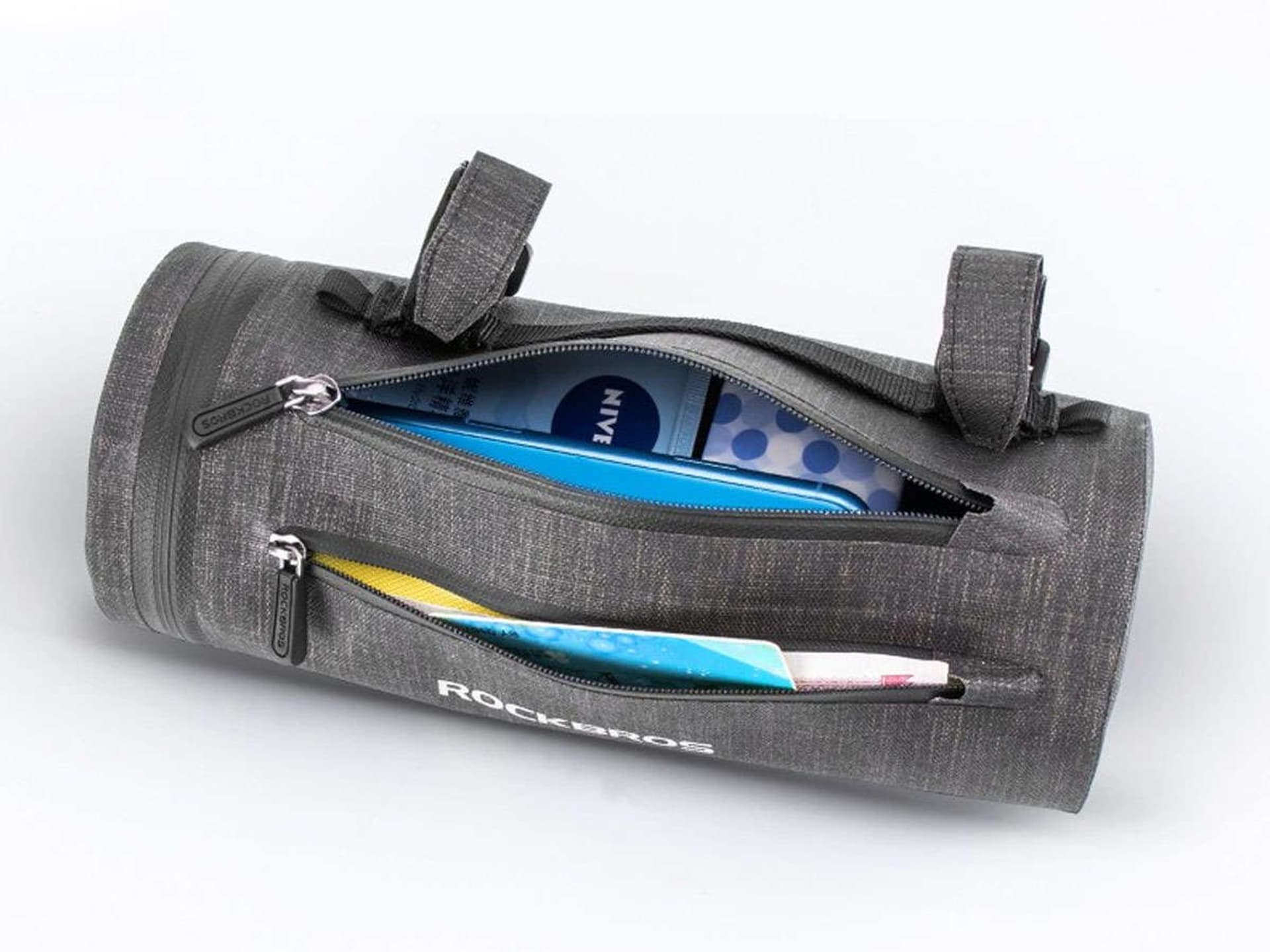 

Etui wodoodporne torba sakwa na rower na kierownicę RockBros AS-051 Szare