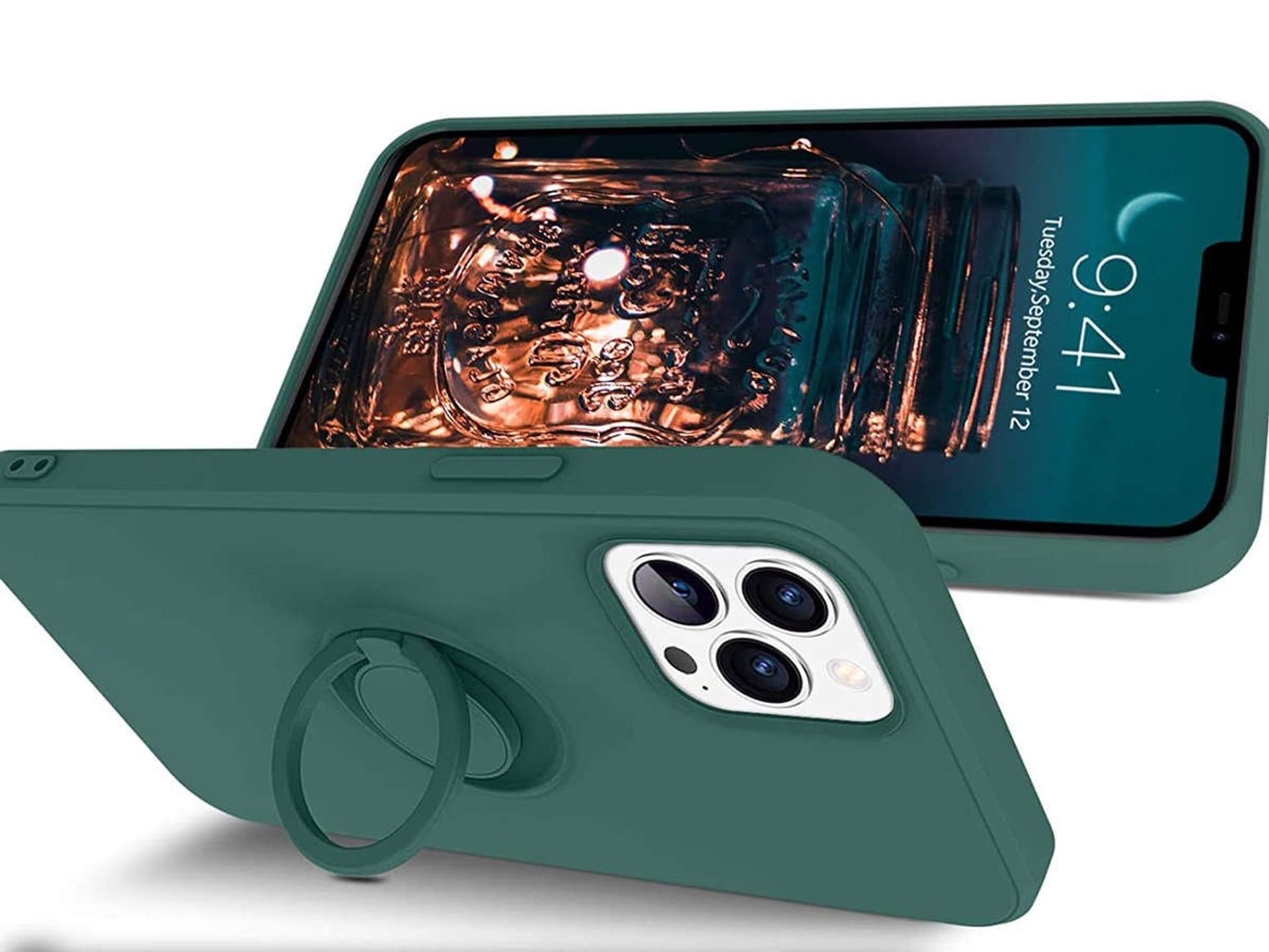 

Etui silikonowe Ring Ultra Slim Alogy do iPhone 12/ 12 Pro 6.1 Zielone