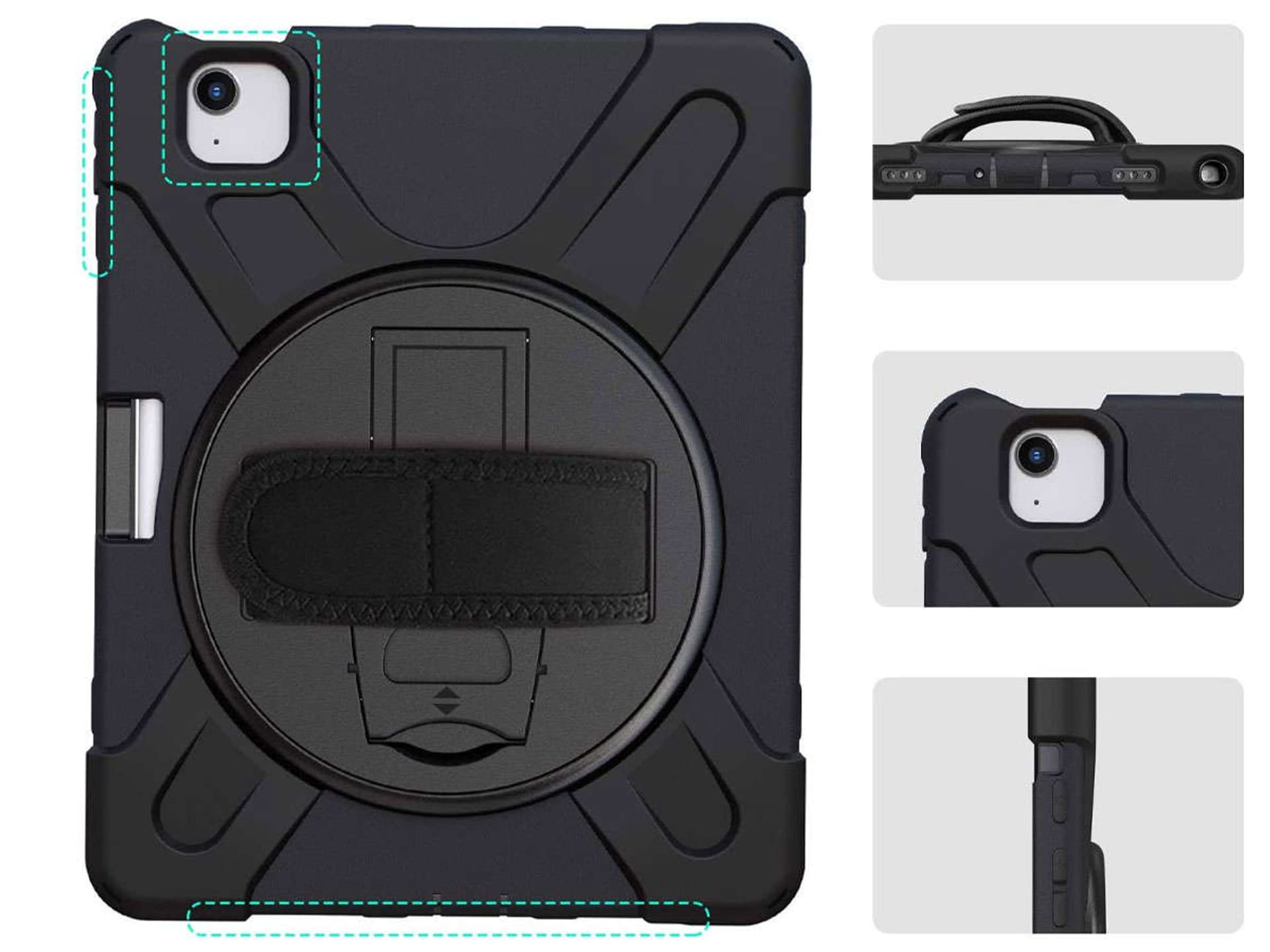 

Etui Alogy Pencil Pirate Armor z rzepem do Apple iPad Air 4 2020/ 5 2022/ iPad Pro 11