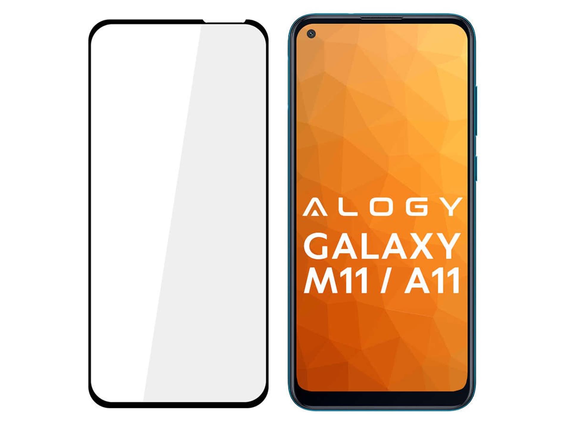 

Szkło Alogy Full Glue case friendly do Samsung Galaxy M11/ A11 Czarne
