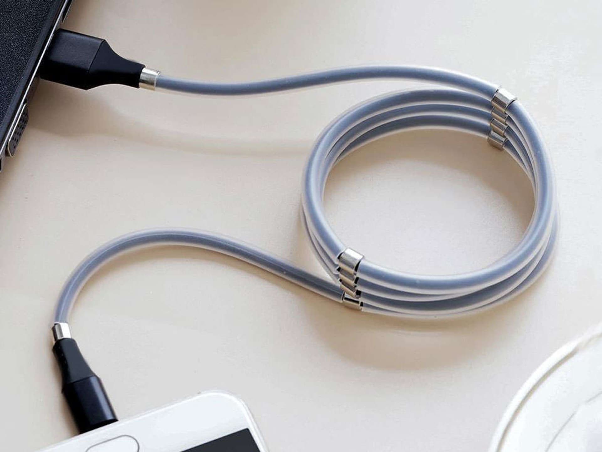 

Kabel 100cm Alogy magnetyczny przewód USB- USB-C Type C 2.4A Czarny