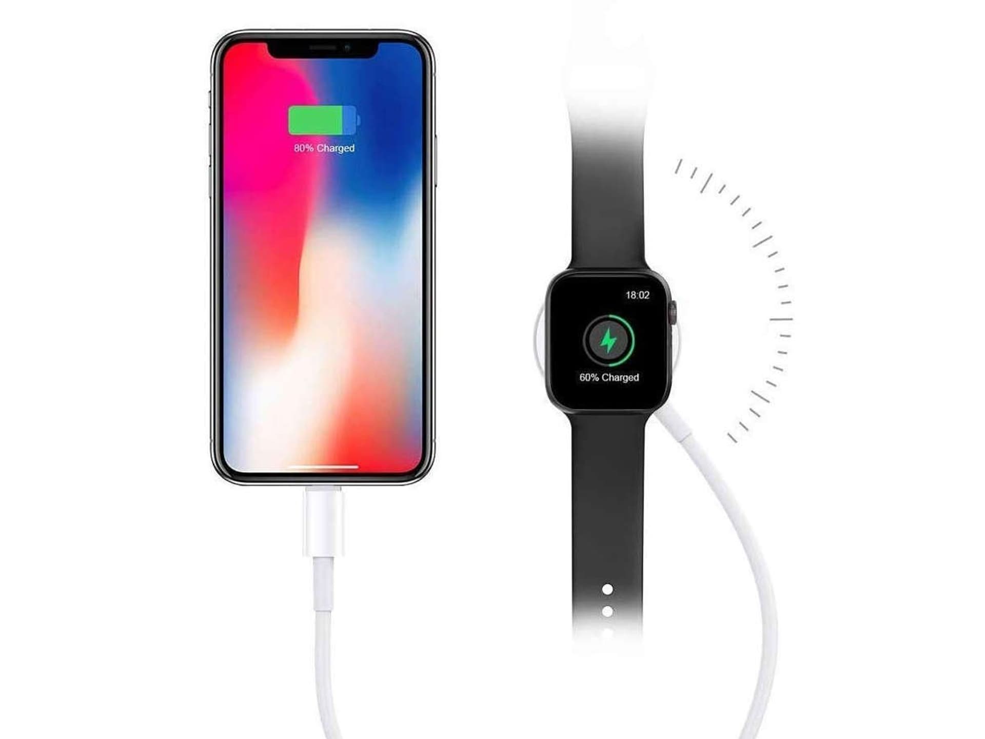 

Ładowarka indukcyjna Qi + Lightning 2w1 Alogy do Apple Watch/ iPhone