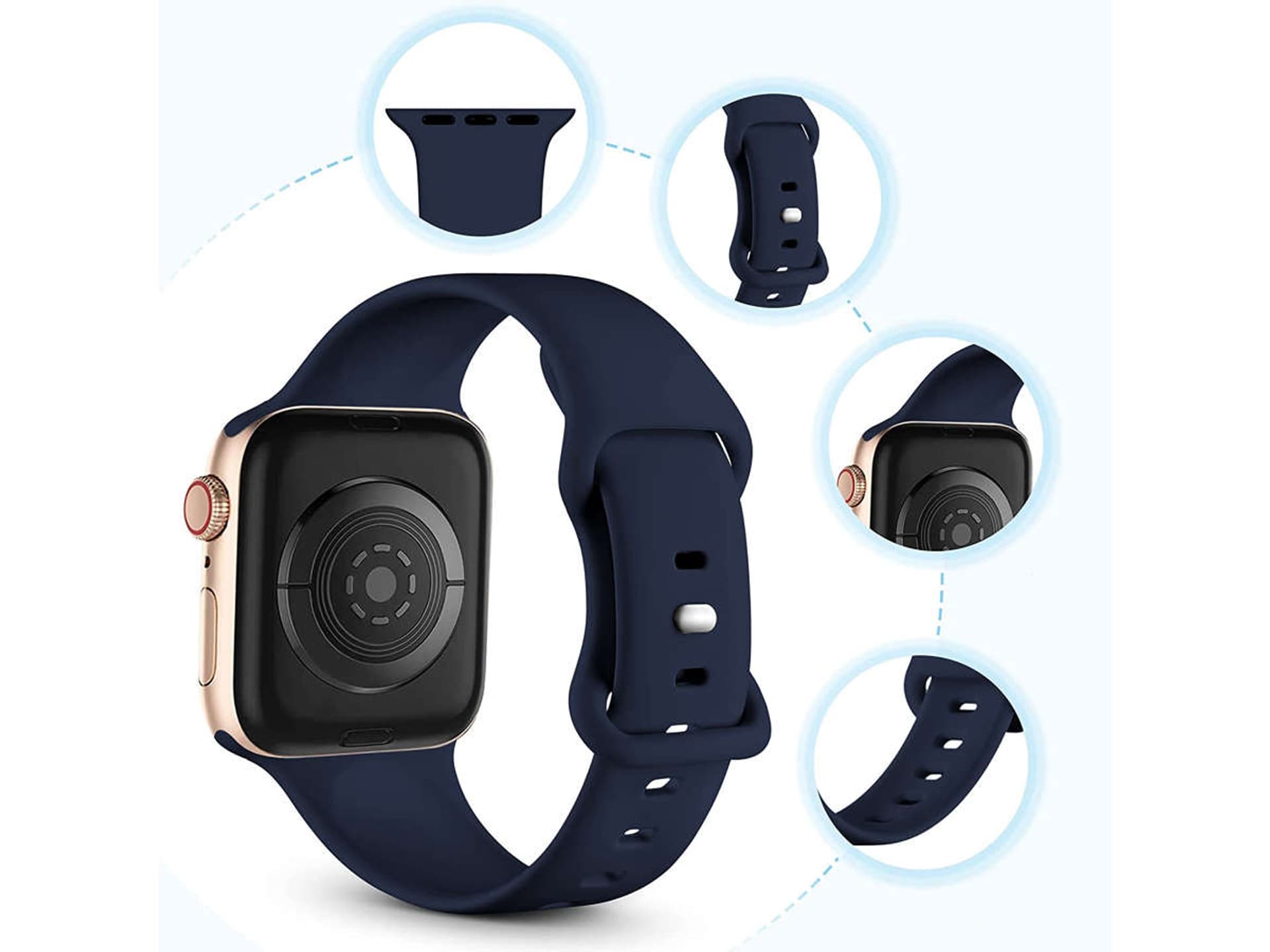 

Sportowy pasek Alogy silikonowy do Apple Watch 38/40/41mm Granatowy