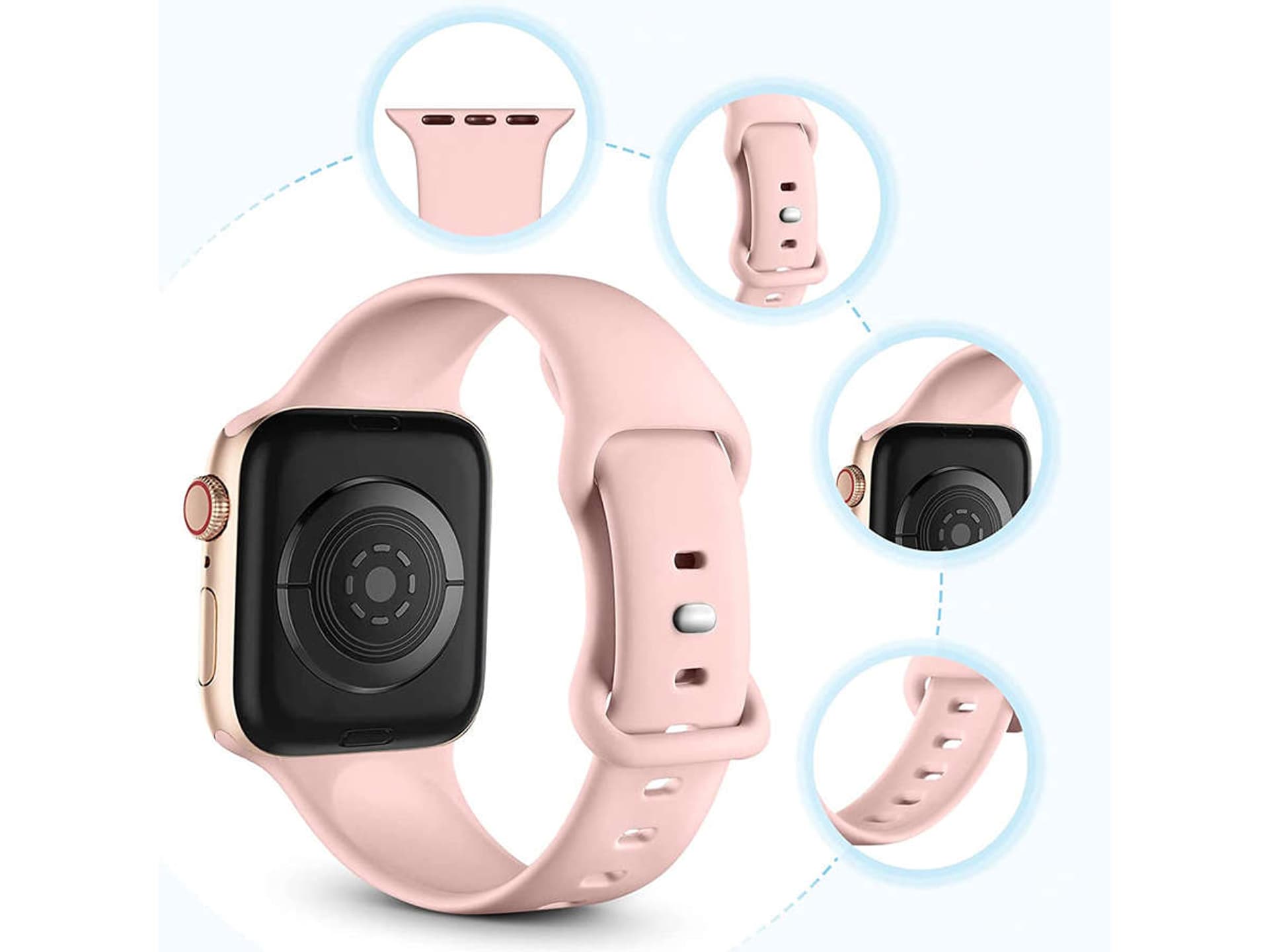 

Sportowy pasek Alogy gumowy do Apple Watch 42/44/45/49mm Różowy