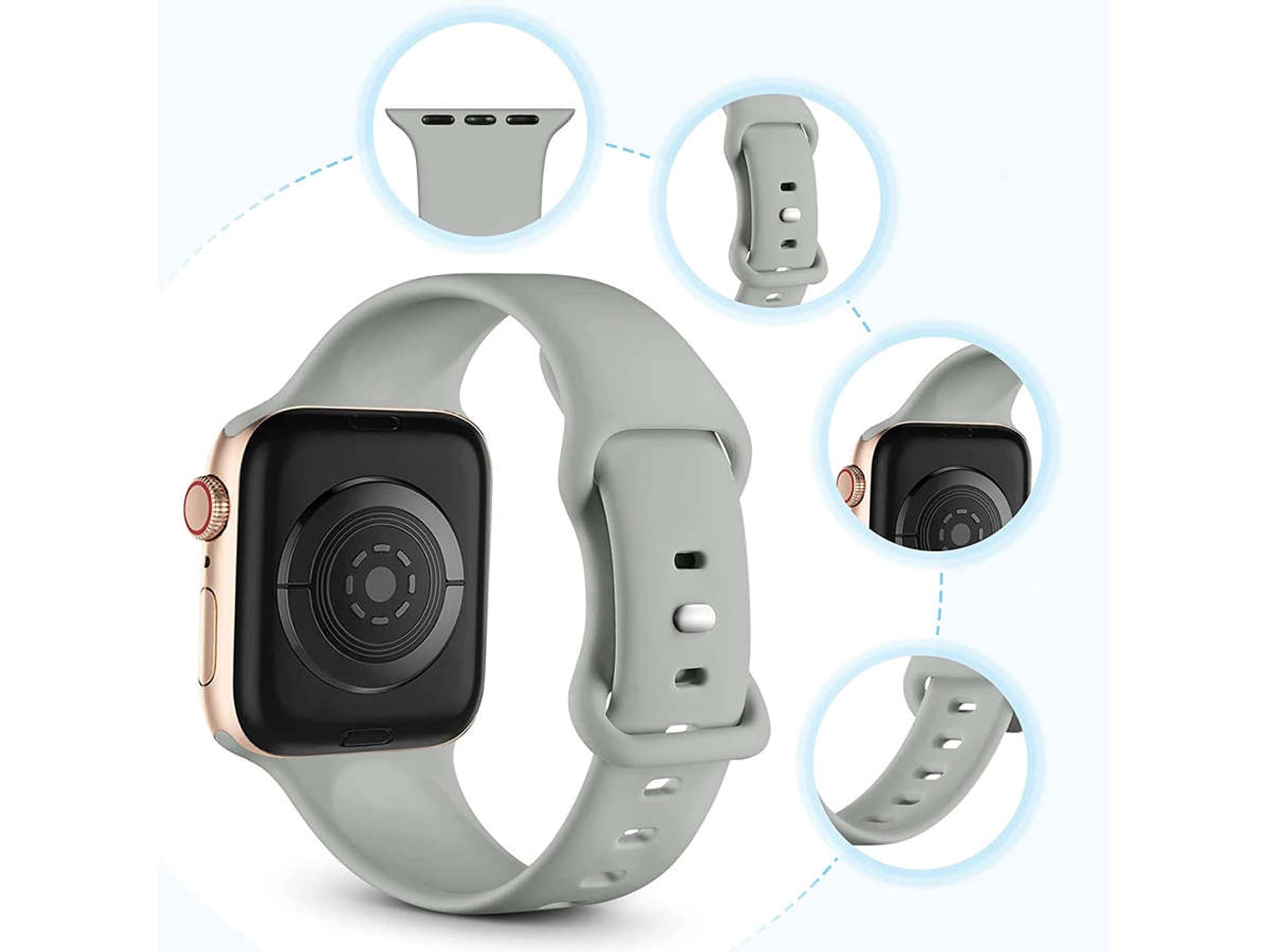 

Sportowy pasek Alogy gumowy do Apple Watch 42/44/45/49mm Szary