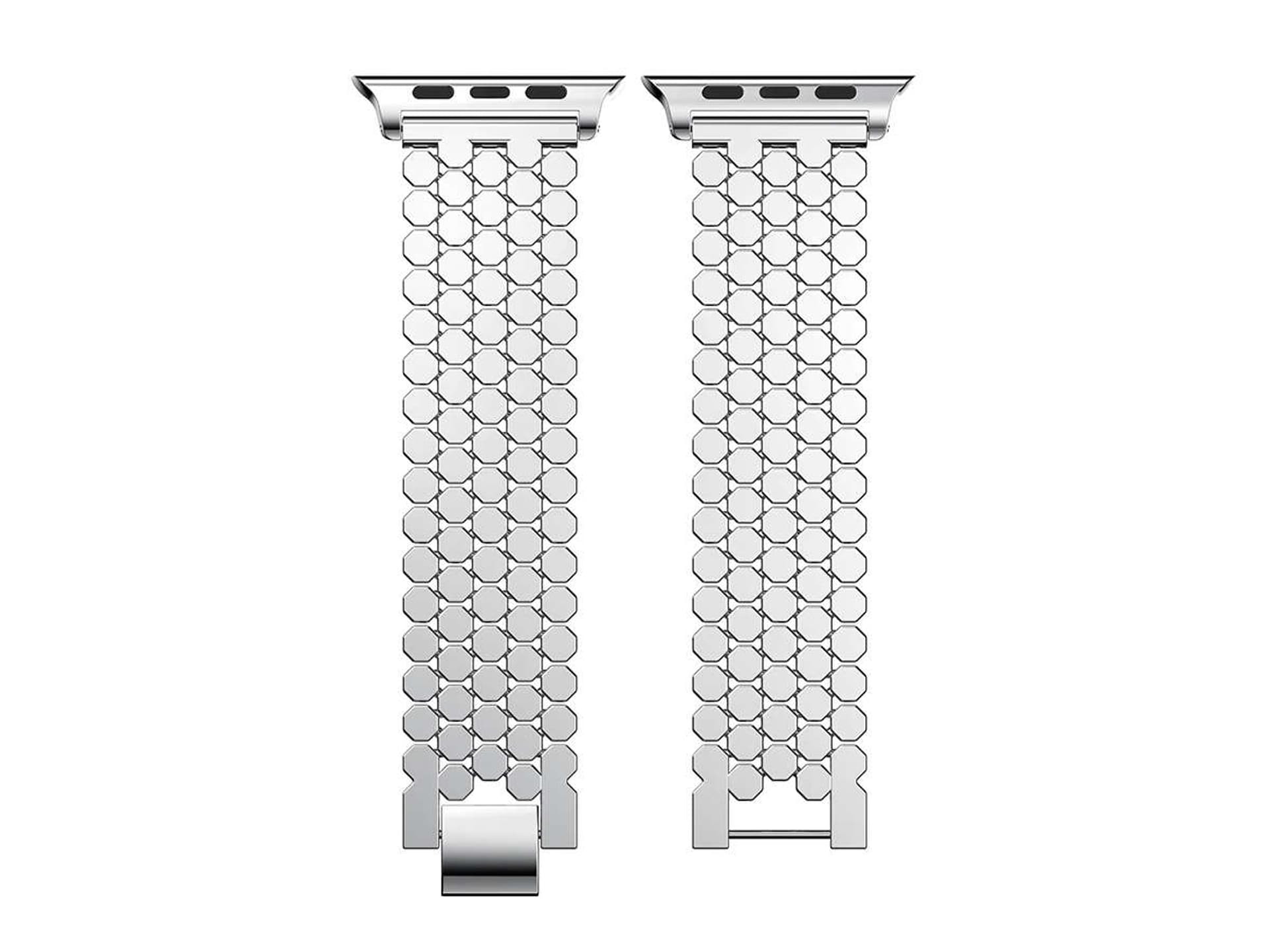 

Elegancka bransoleta pasek Alogy Stainless Steel do Apple Watch 42/44/45/49mm Srebrna