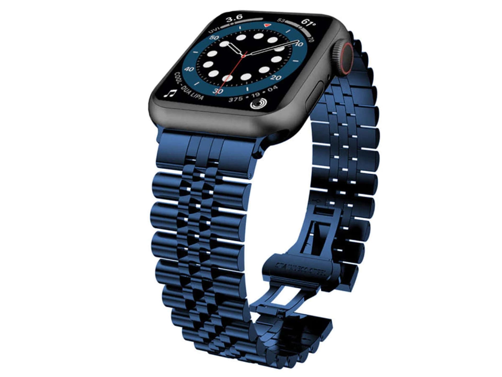

Bransoleta pasek Alogy Steel Strap do Apple Watch 42/44/45/49mm Niebieski