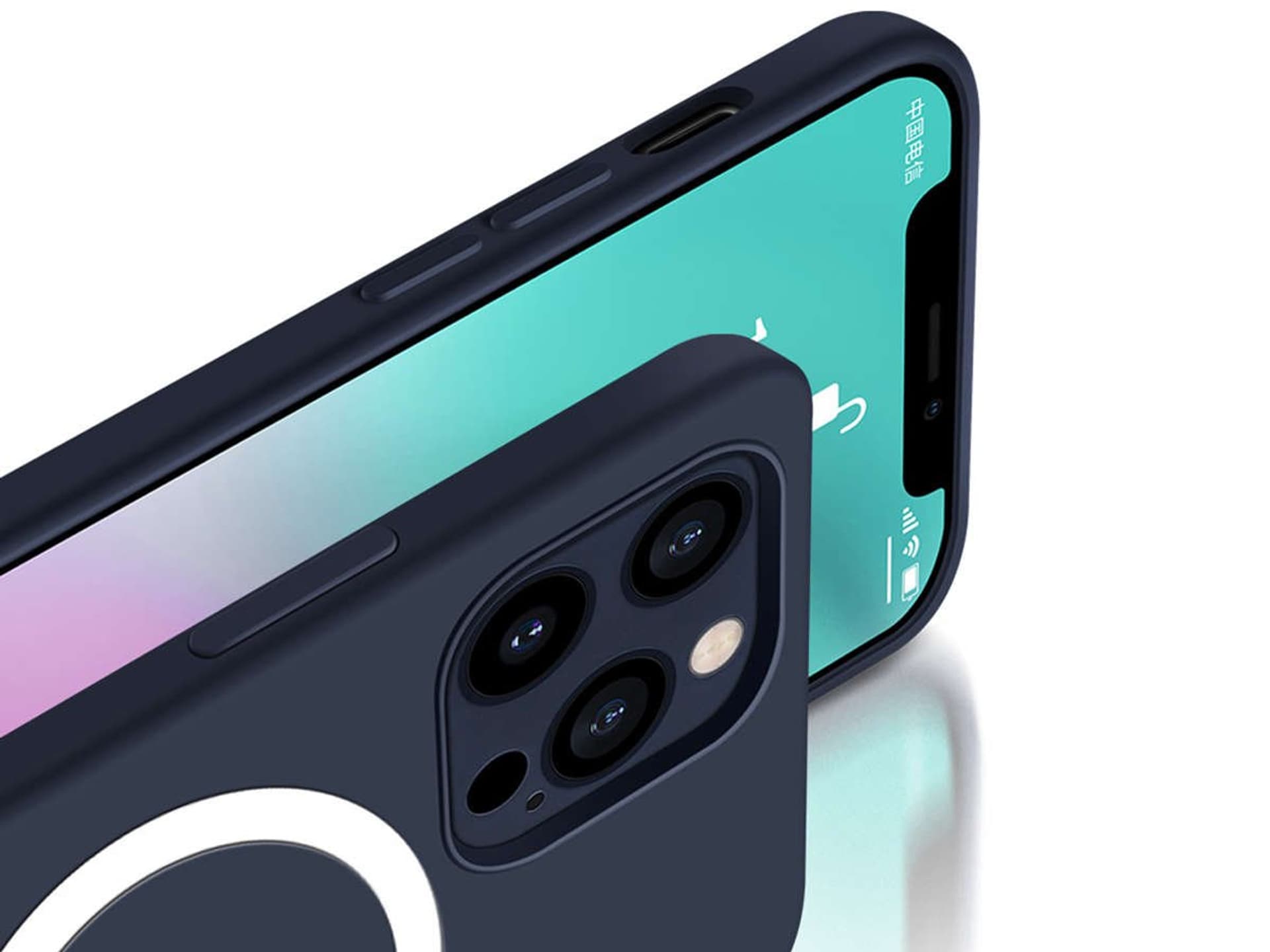 

Etui do MagSafe Ultra Slim Alogy do ładowarek Qi do iPhone 12/ Pro Granatowe