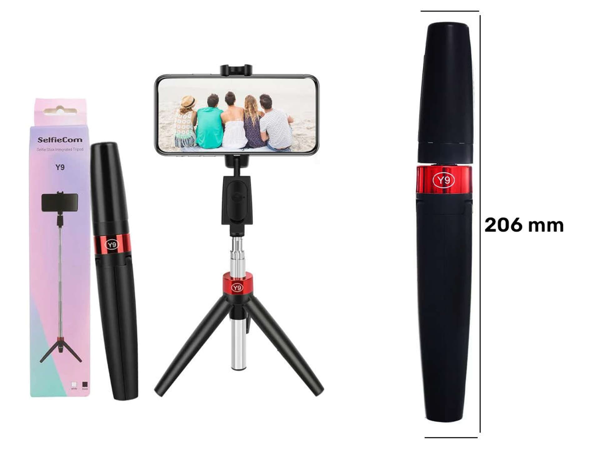 

Selfie stick Alogy mini Statyw kijek monopod Czarny