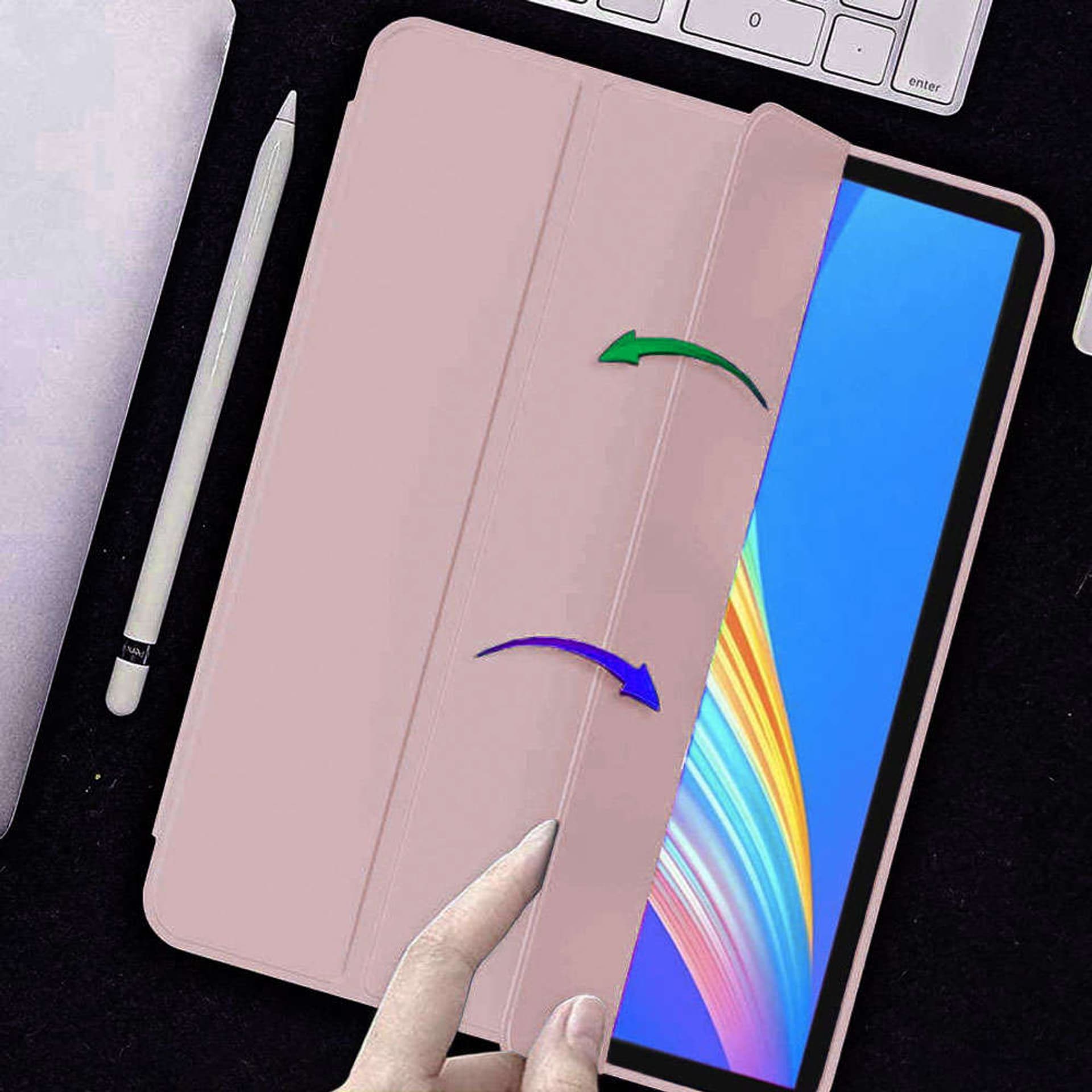 

Etui z klapką obudowa Alogy Smart Case Pencil do iPad Pro 11 2021 Różowy