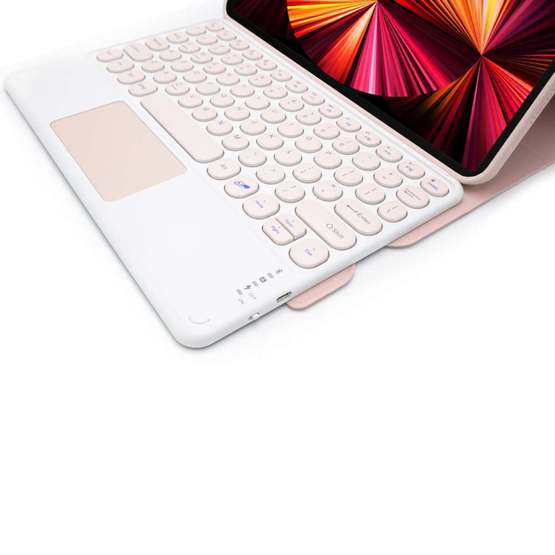 

Etui Alogy Klawiatura Bluetooth Touchpad 4w1 Magnetyczne Pencil do Apple iPad Pro 11 2021 Różowe