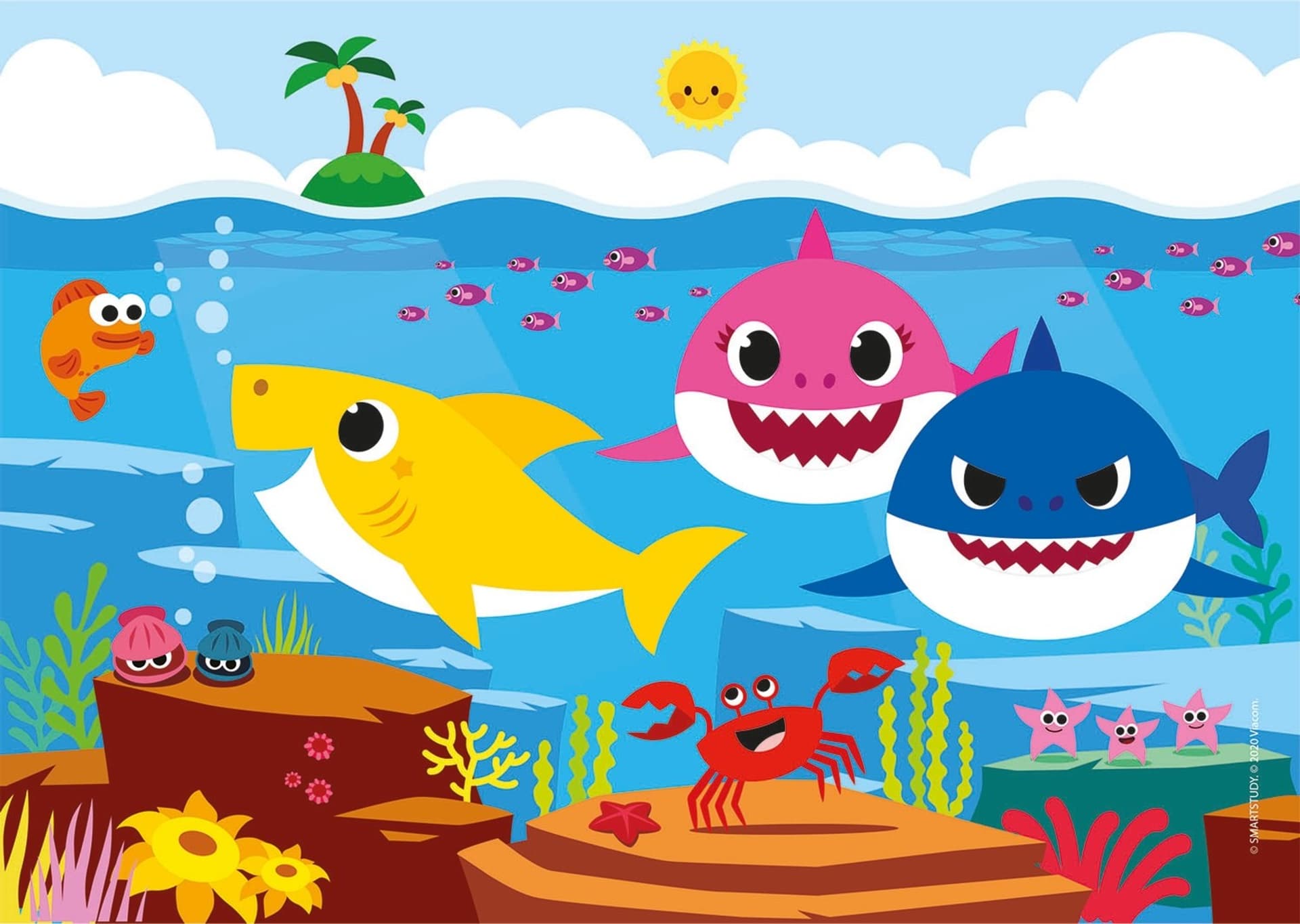 

Puzzle 2x20 elementów Super kolor Baby Shark