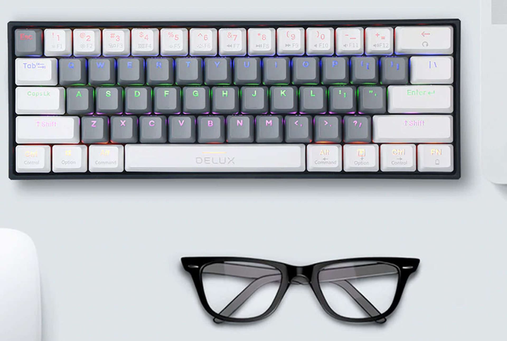 

Bezprzewodowa klawiatura mechaniczna Delux KM33 RGB dual mode BT 5.0 3 kanałowa