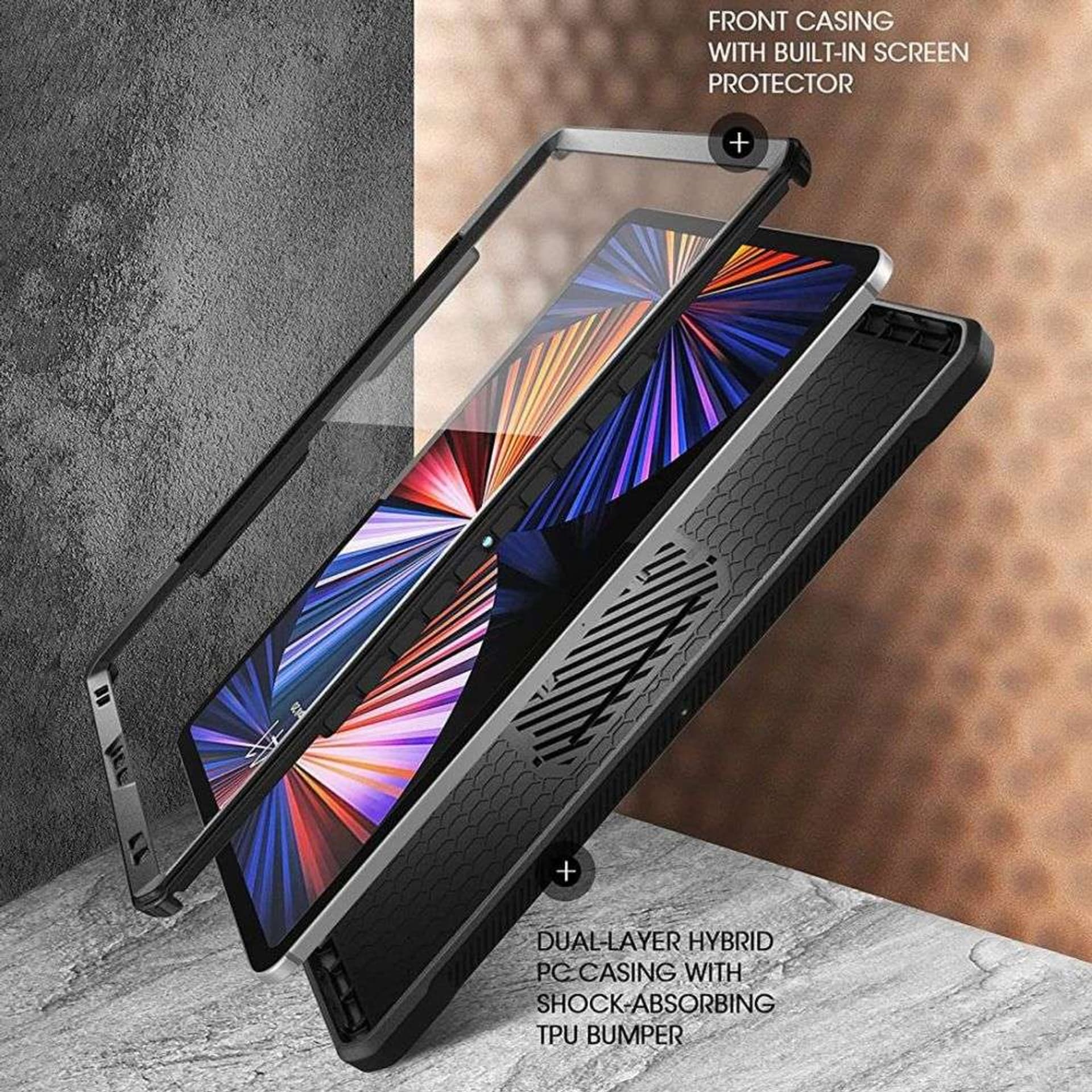 

Etui pancerne SUPCASE Unicorn Beetle Pro Pencil do Apple iPad Pro 11 2021 Black