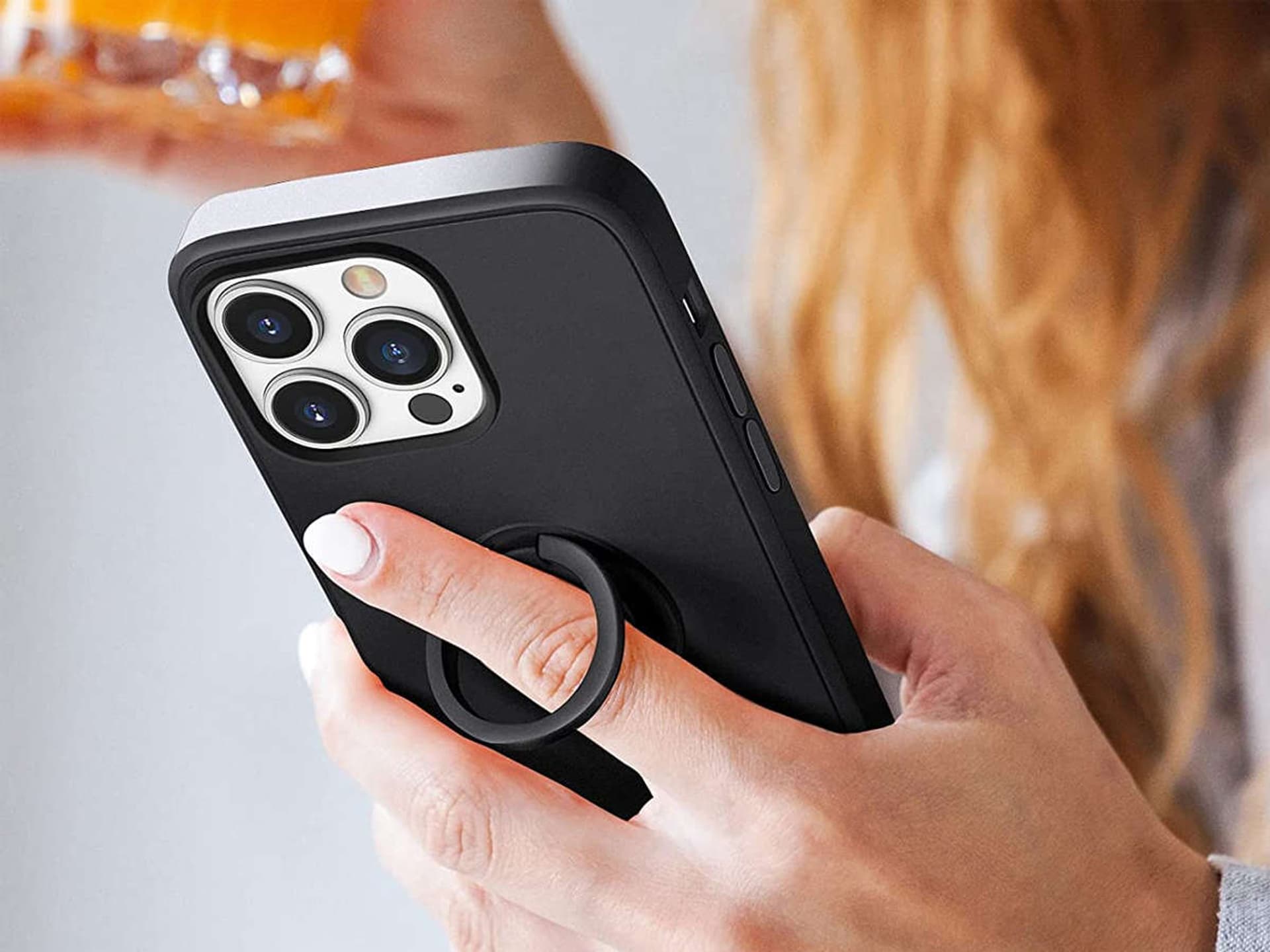 

Etui silikonowe Ring Ultra Slim Alogy do Apple iPhone 13 Pro Czarne