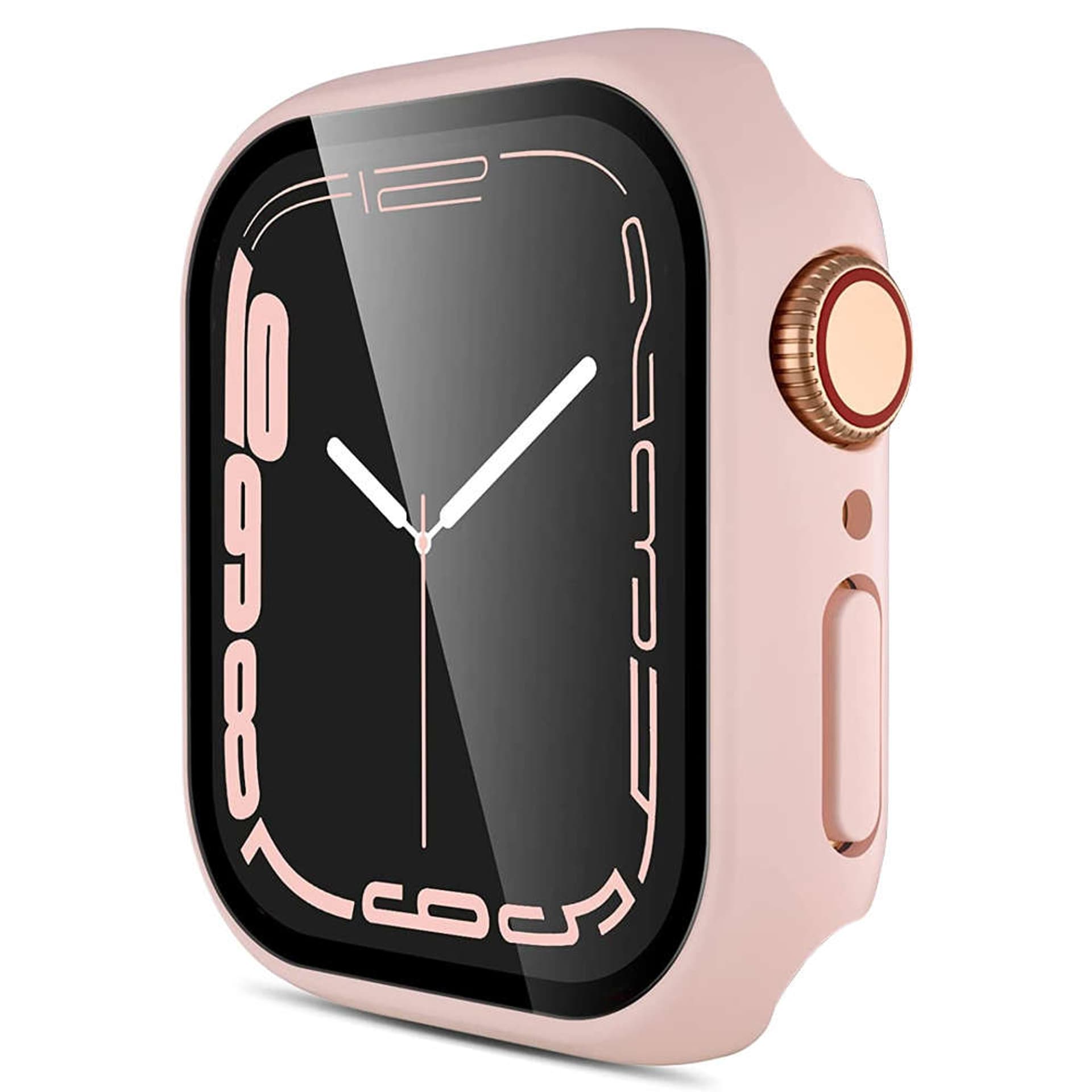 

Obudowa Alogy 2w1 nakładka + szkło do Apple Watch 7 45mm Różowa