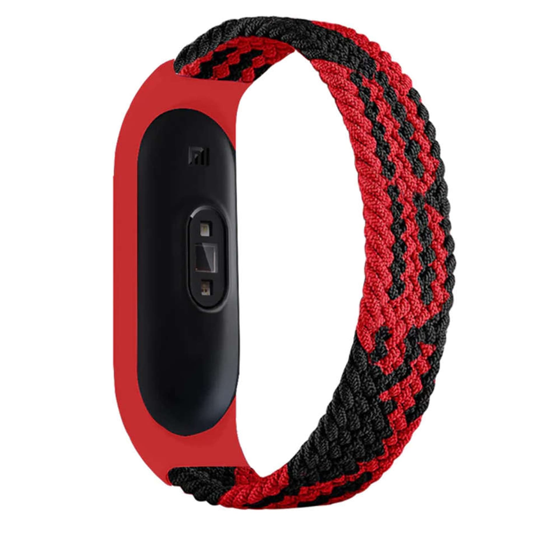

Pasek Alogy Solo Loop nylon strap do Xiaomi Mi Band 5/ 6/ 6 NFC Czerwono-czarny