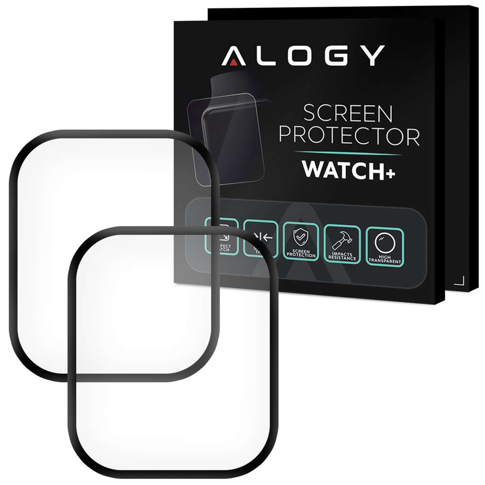 

2x Elastyczne Szkło 3D Alogy do Apple Watch 7 41mm Black