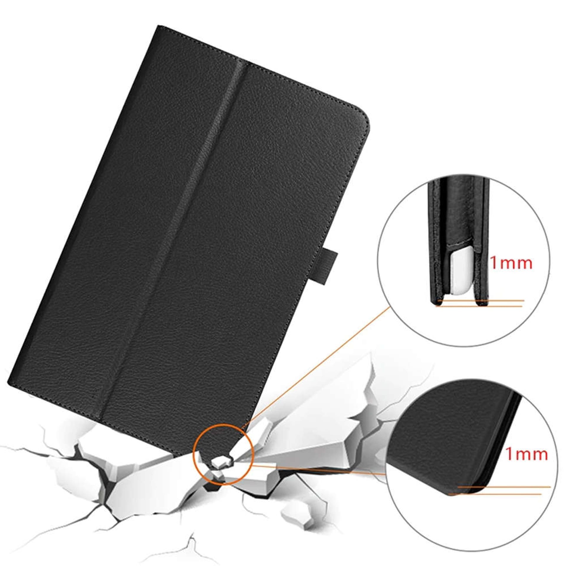 

Fioletowe etui skórzane PU Stand Cover Galaxy Tab E 9.6 T560